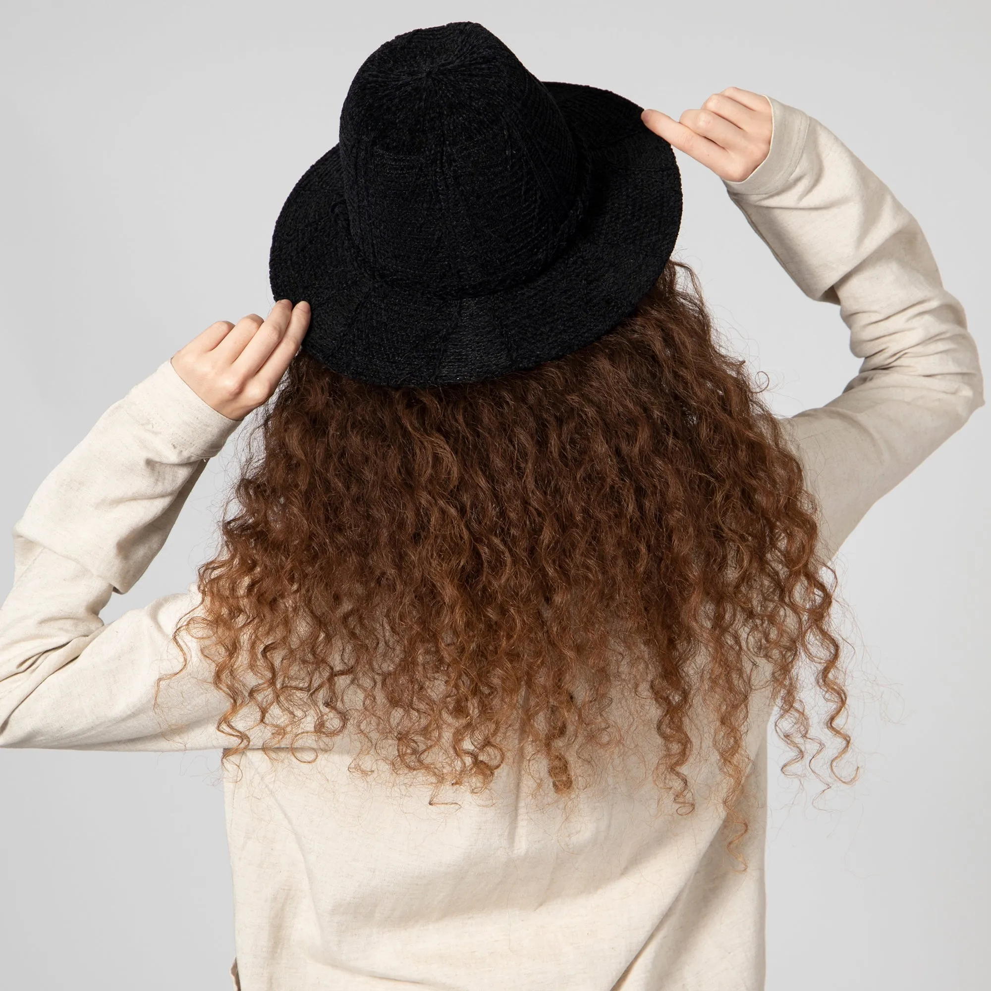 San Diego Hat Company Womens Fedoras Women's Chenille Patterned Knit