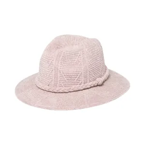 San Diego Hat Company Womens Fedoras Women's Chenille Patterned Knit