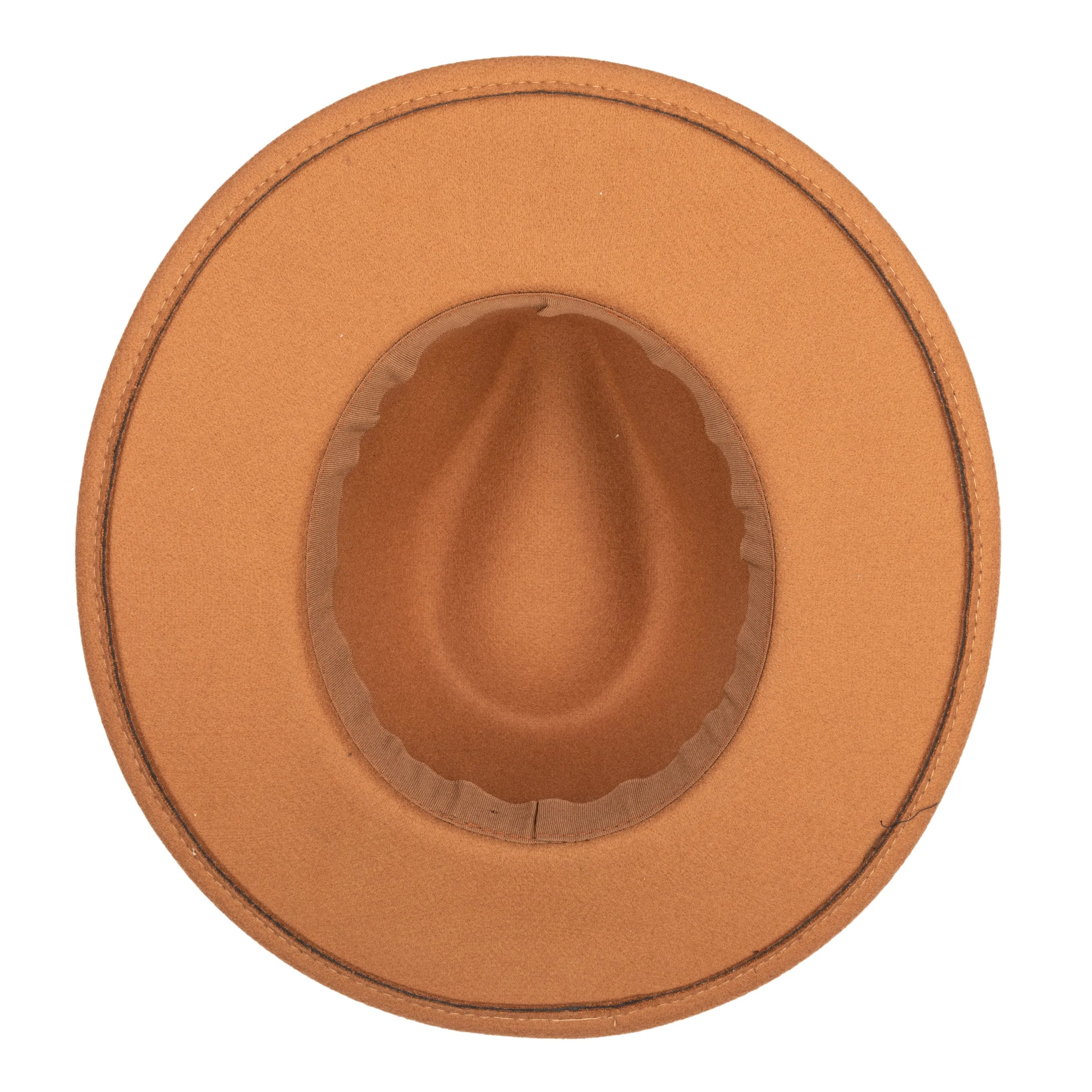 San Diego Hat Company Womens Fedoras Women's Faux Felt Fedora W/ Gold Chain Trim