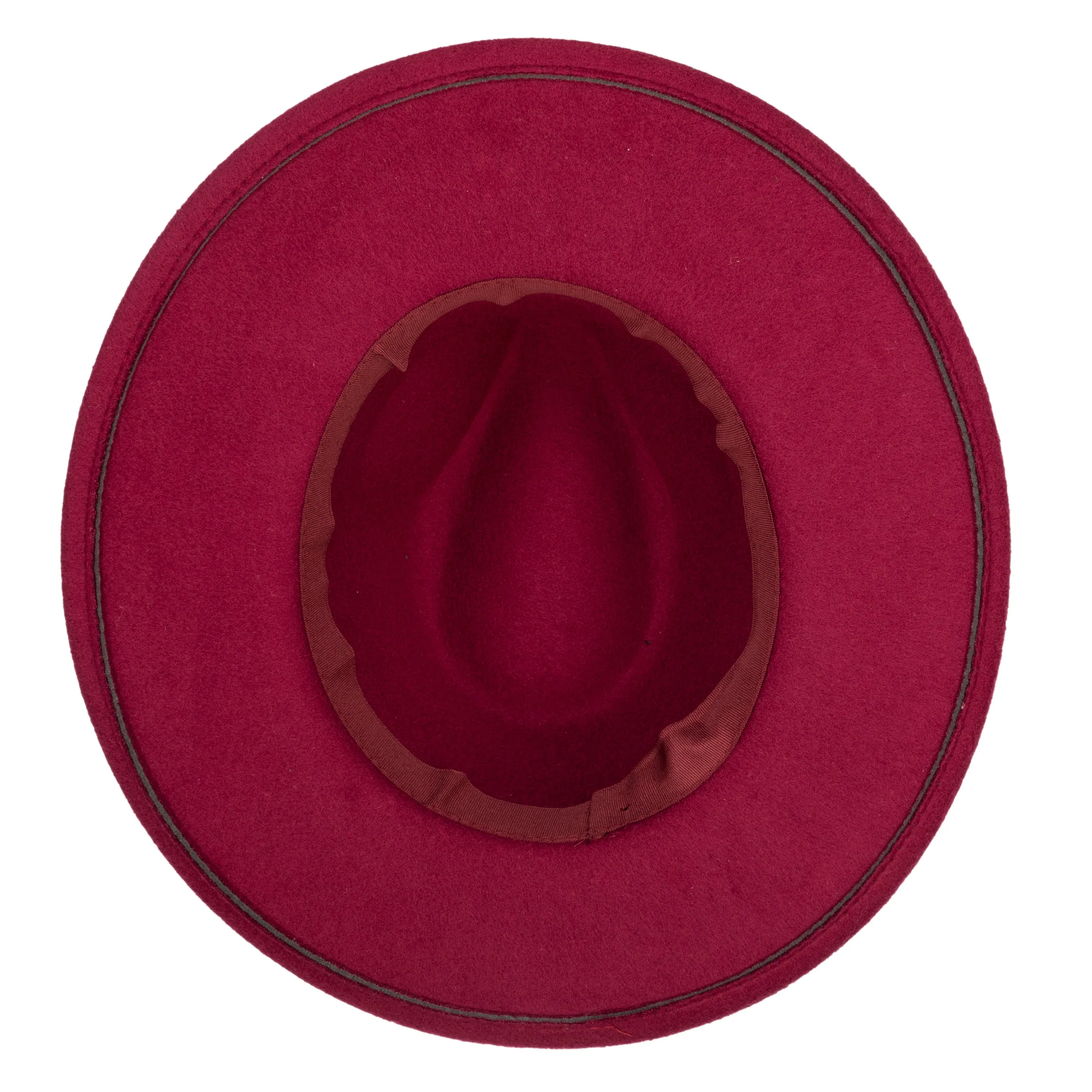 San Diego Hat Company Womens Fedoras Women's Faux Felt Fedora W/ Gold Chain Trim