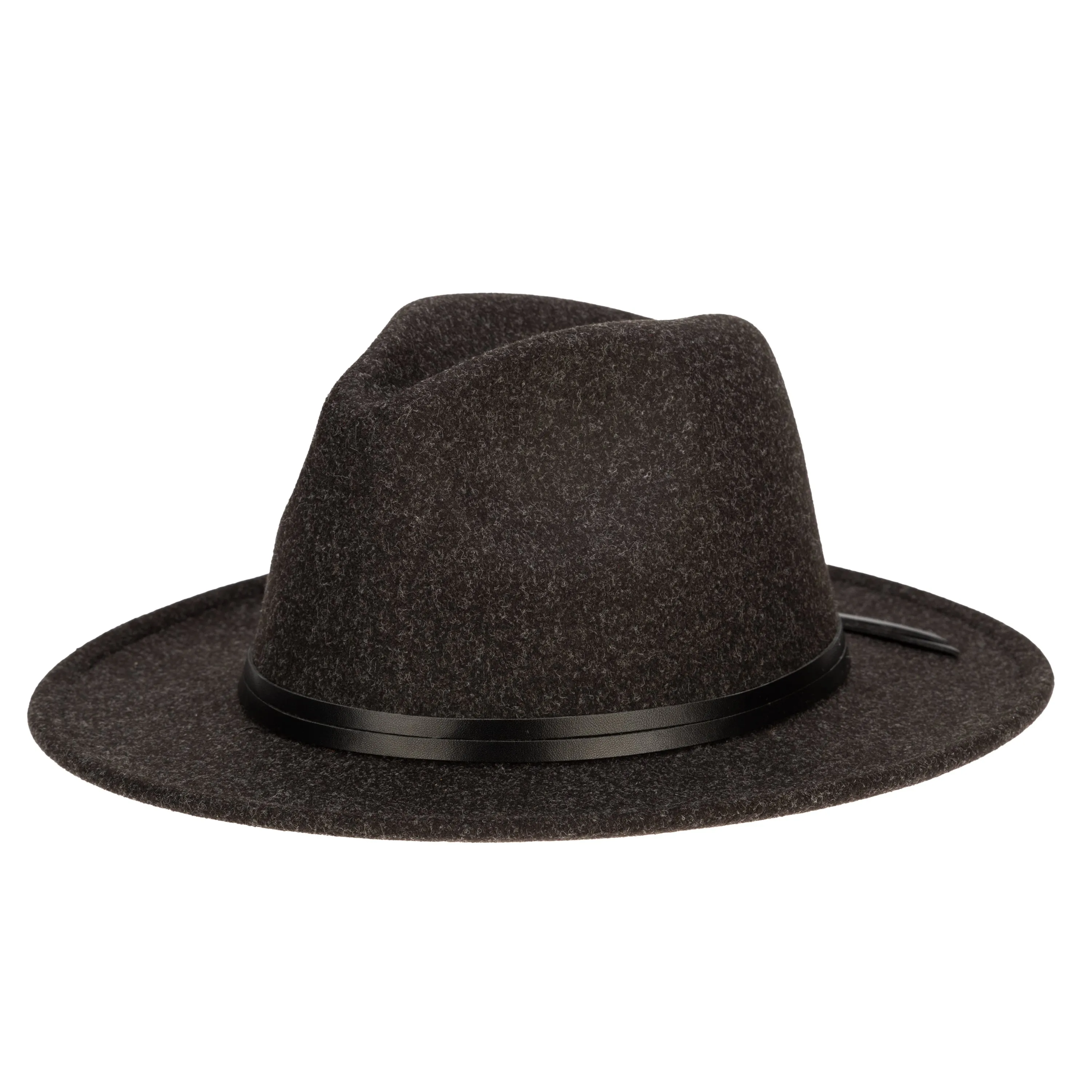 San Diego Hat Company Womens Fedoras Women's Faux Felt Fedora with Leather Band