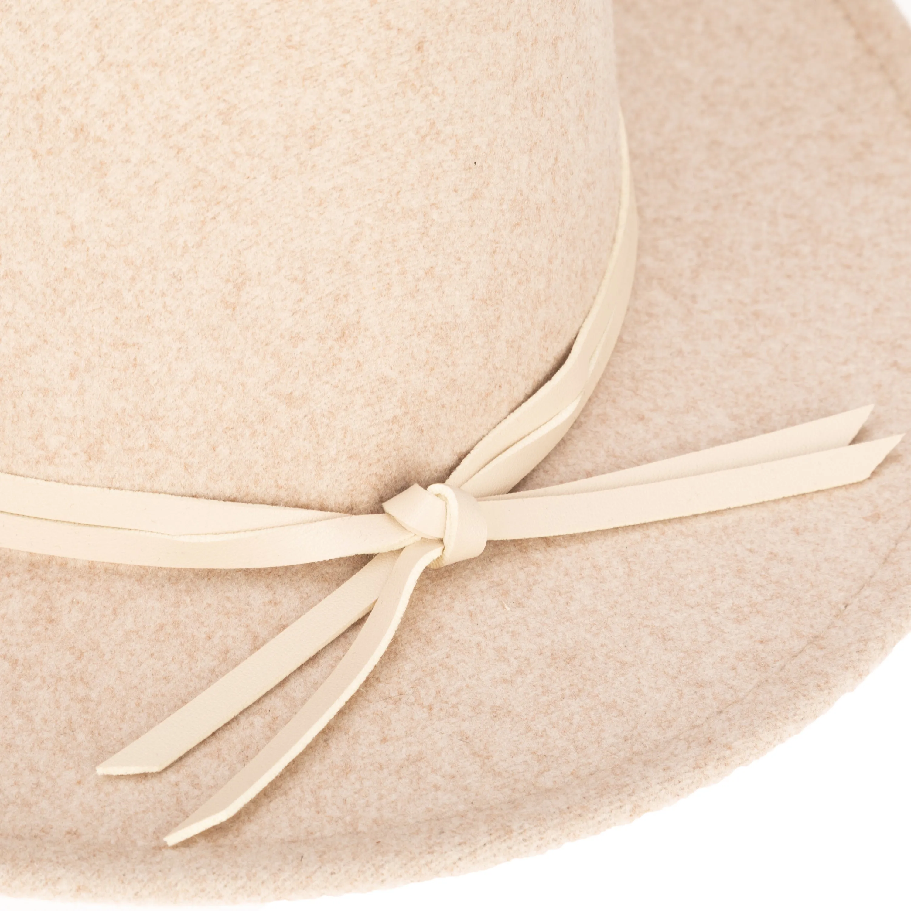 San Diego Hat Company Womens Fedoras Women's Faux Felt Fedora with Leather Band
