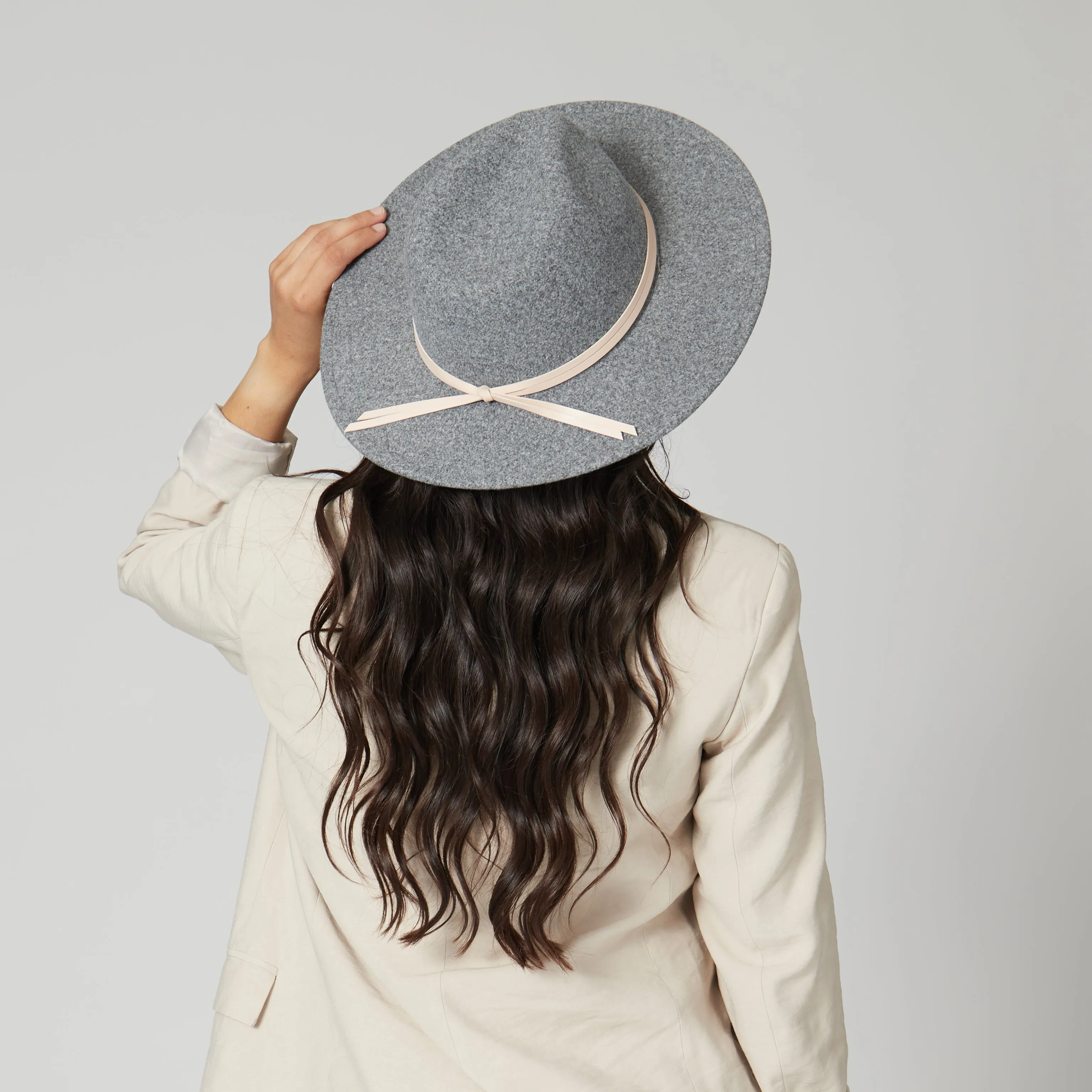 San Diego Hat Company Womens Fedoras Women's Faux Felt Fedora with Leather Band