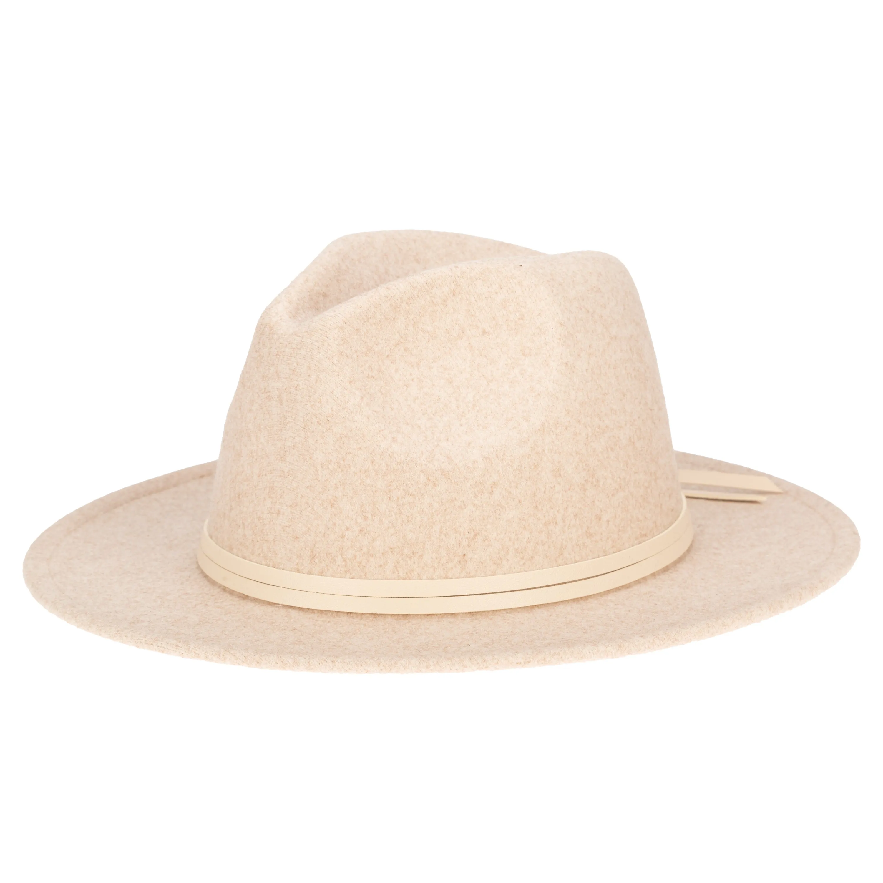 San Diego Hat Company Womens Fedoras Women's Faux Felt Fedora with Leather Band