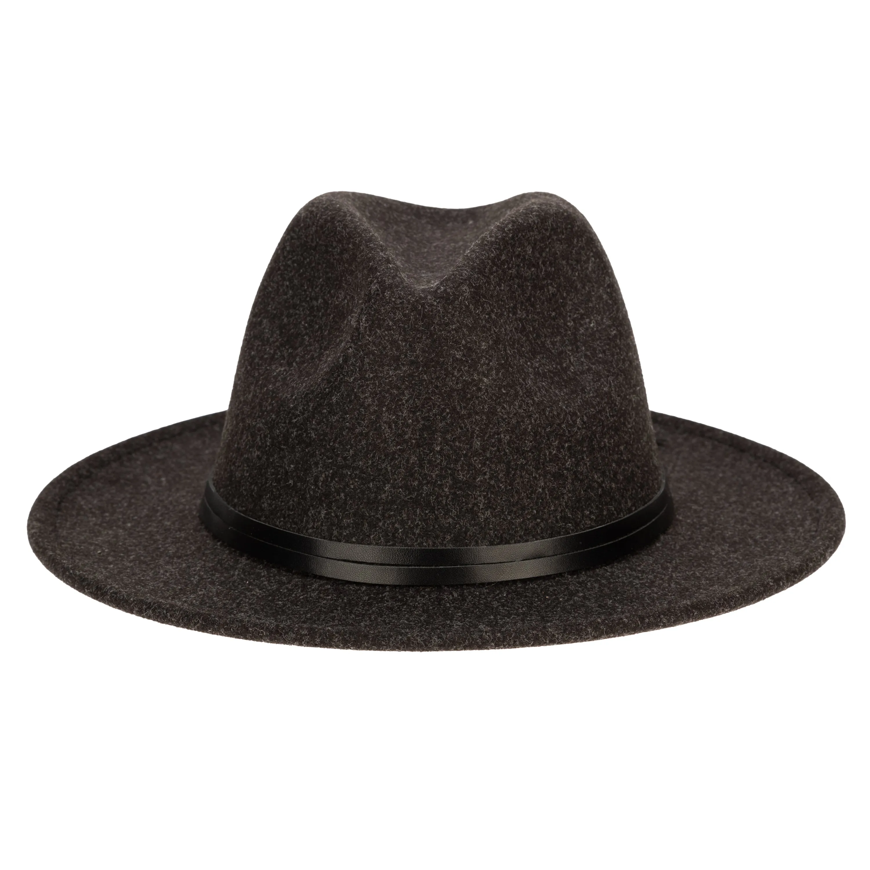 San Diego Hat Company Womens Fedoras Women's Faux Felt Fedora with Leather Band