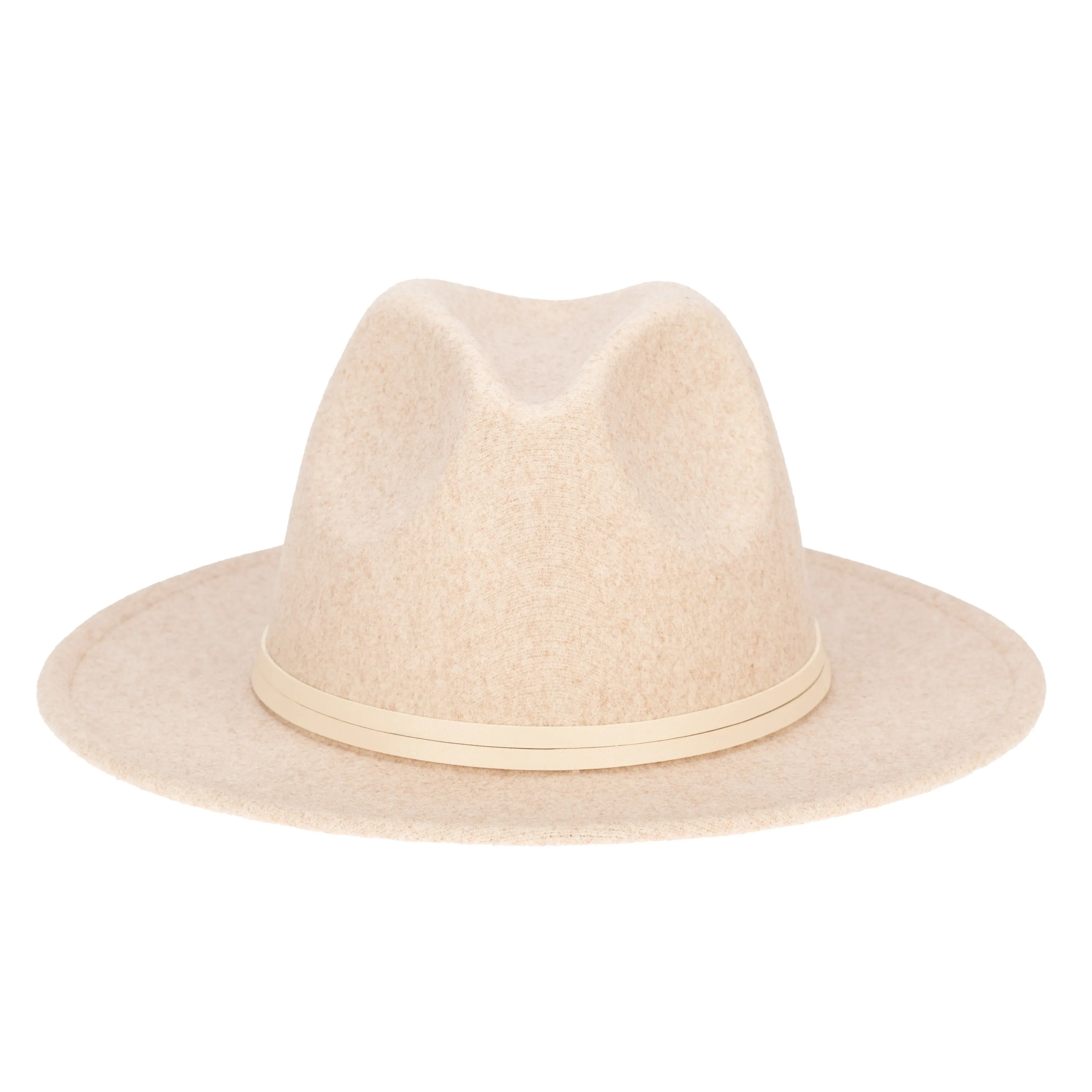 San Diego Hat Company Womens Fedoras Women's Faux Felt Fedora with Leather Band