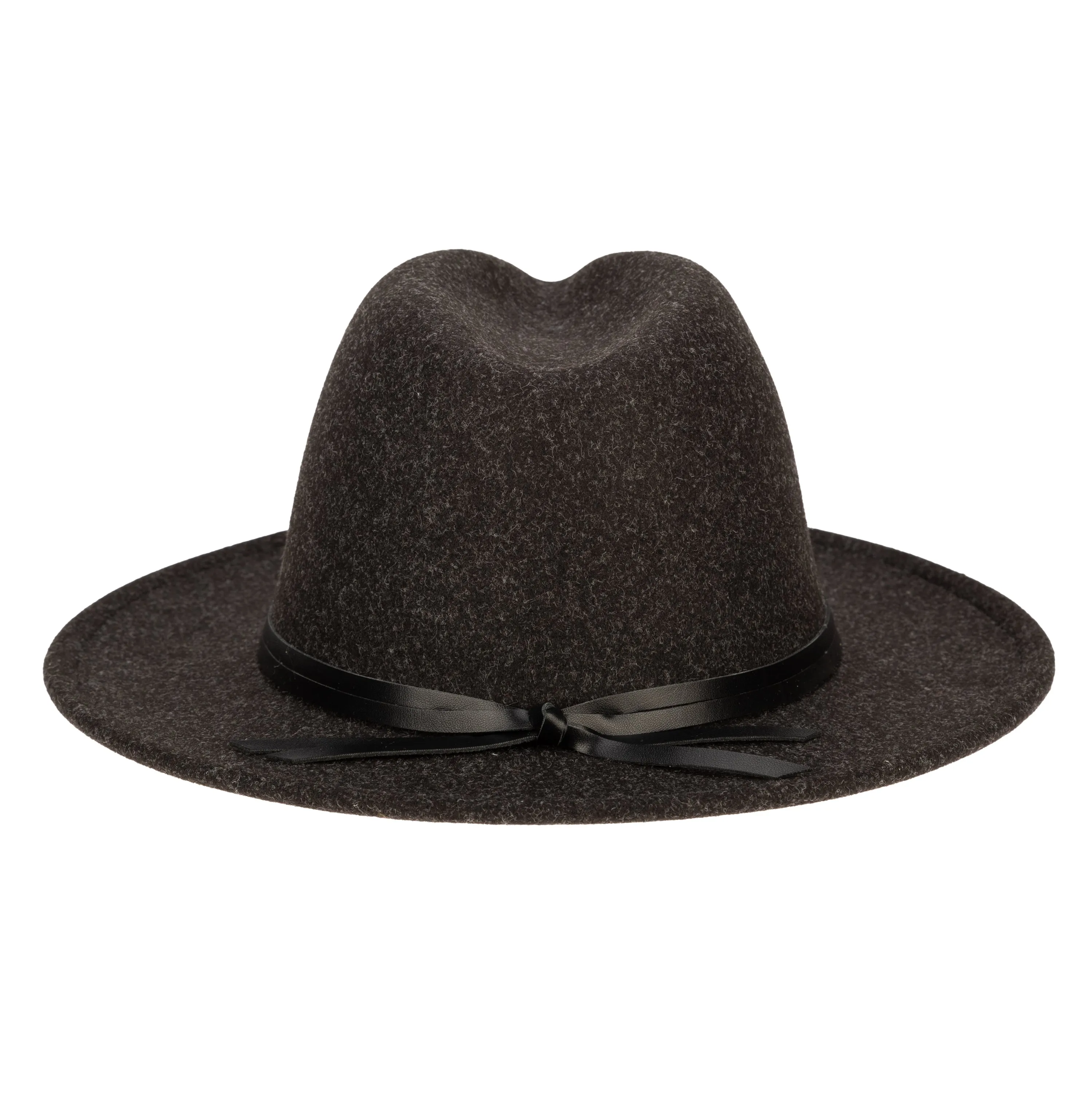 San Diego Hat Company Womens Fedoras Women's Faux Felt Fedora with Leather Band