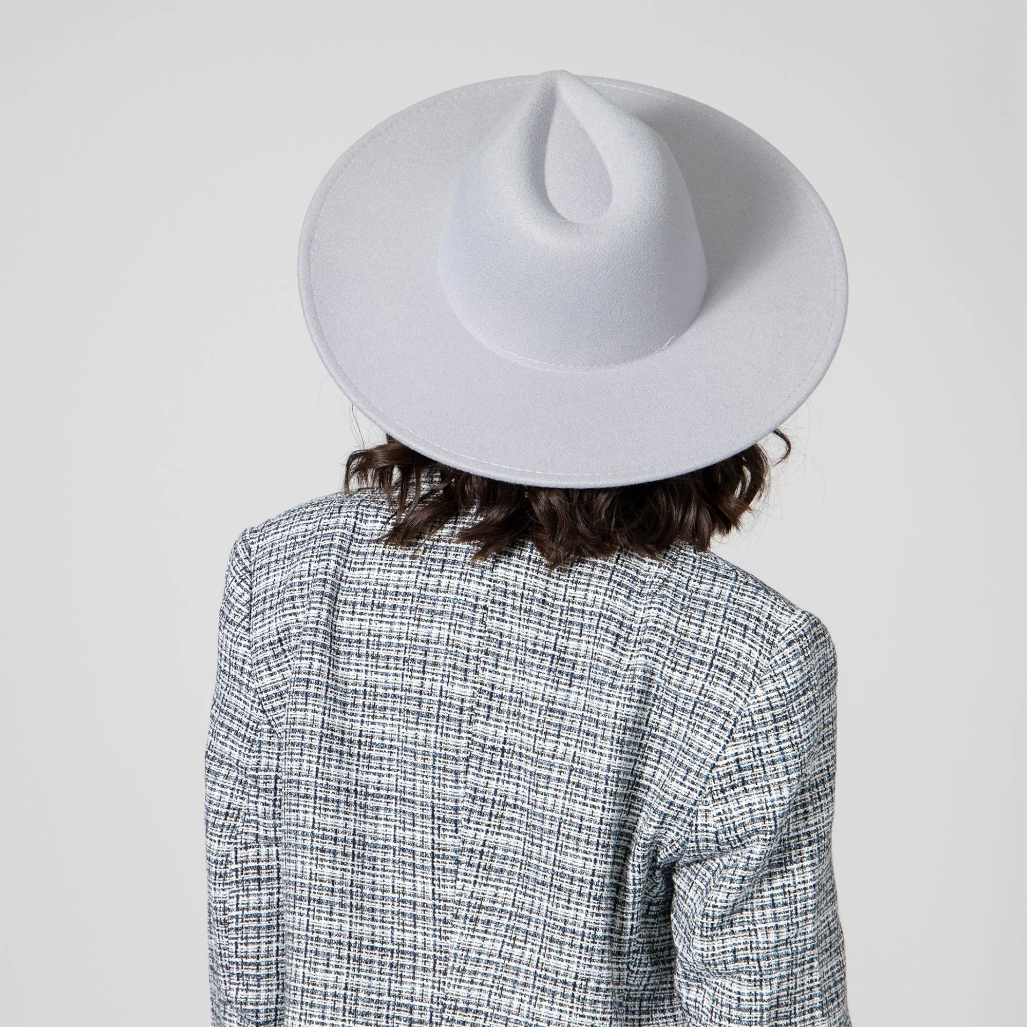 San Diego Hat Company Womens Fedoras Women's Faux Felt Wide Brim Fedora