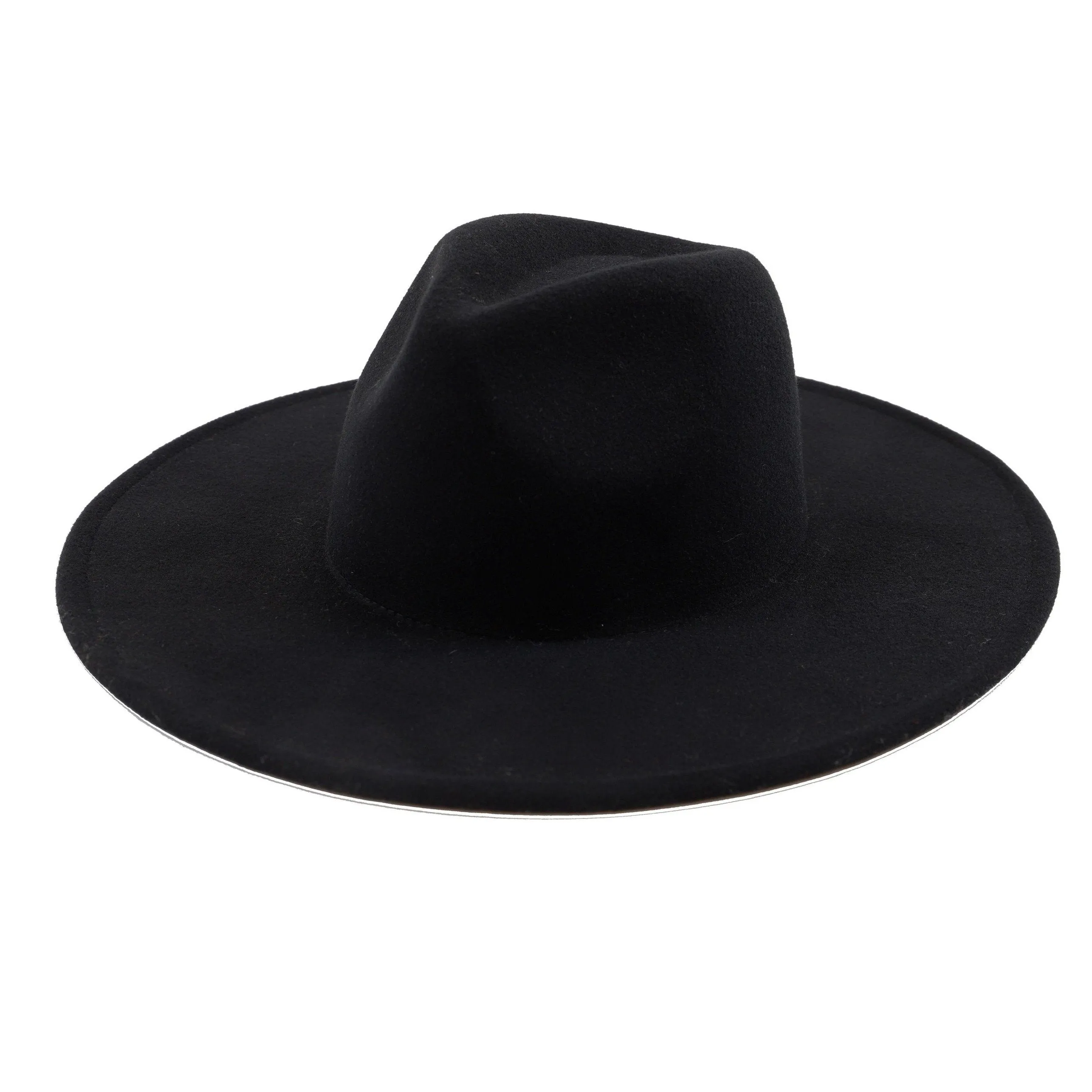San Diego Hat Company Womens Fedoras Women's Faux Felt Wide Brim Fedora