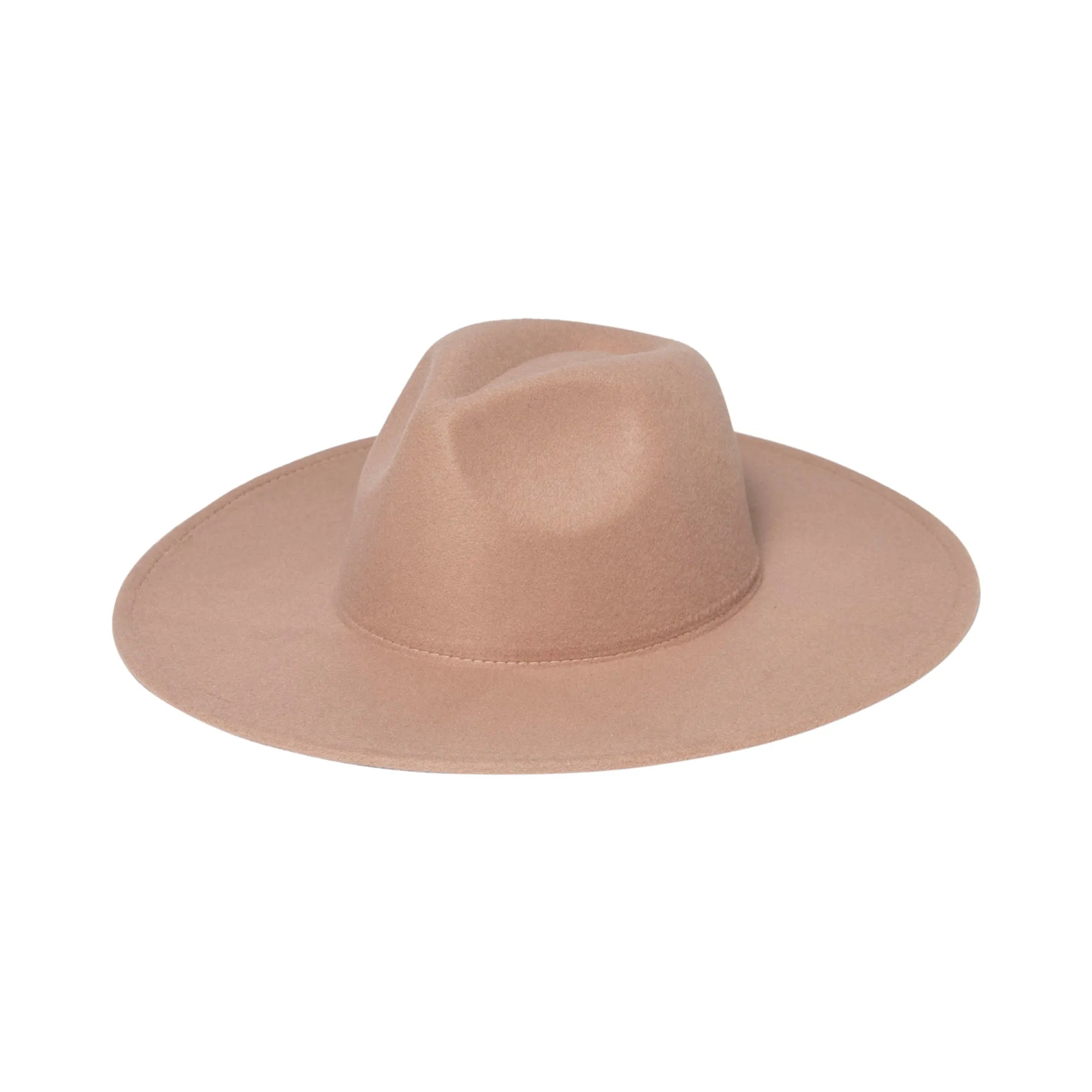 San Diego Hat Company Womens Fedoras Women's Faux Felt Wide Brim Fedora