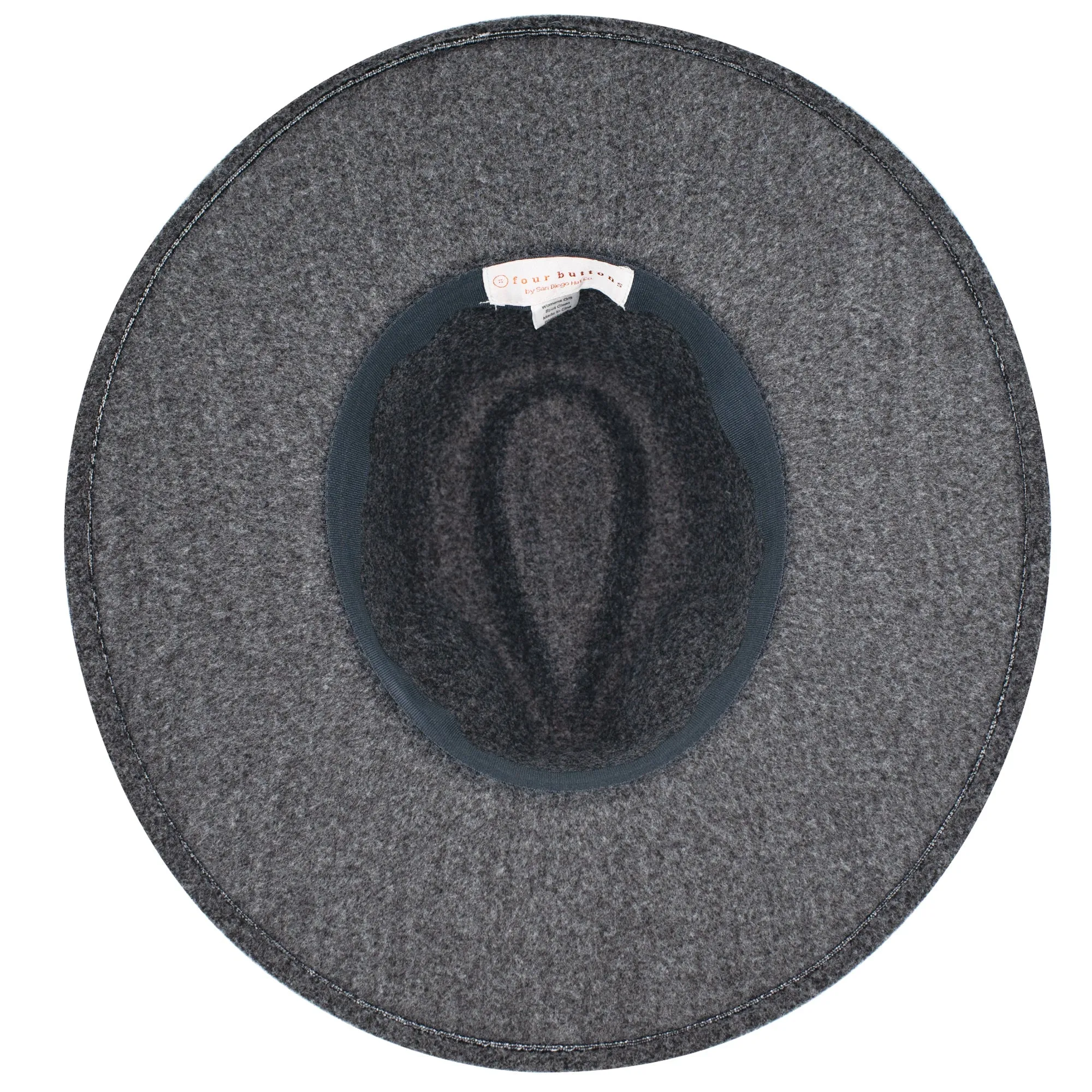 San Diego Hat Company Womens Fedoras Women's Faux Felt Wide Brim Fedora