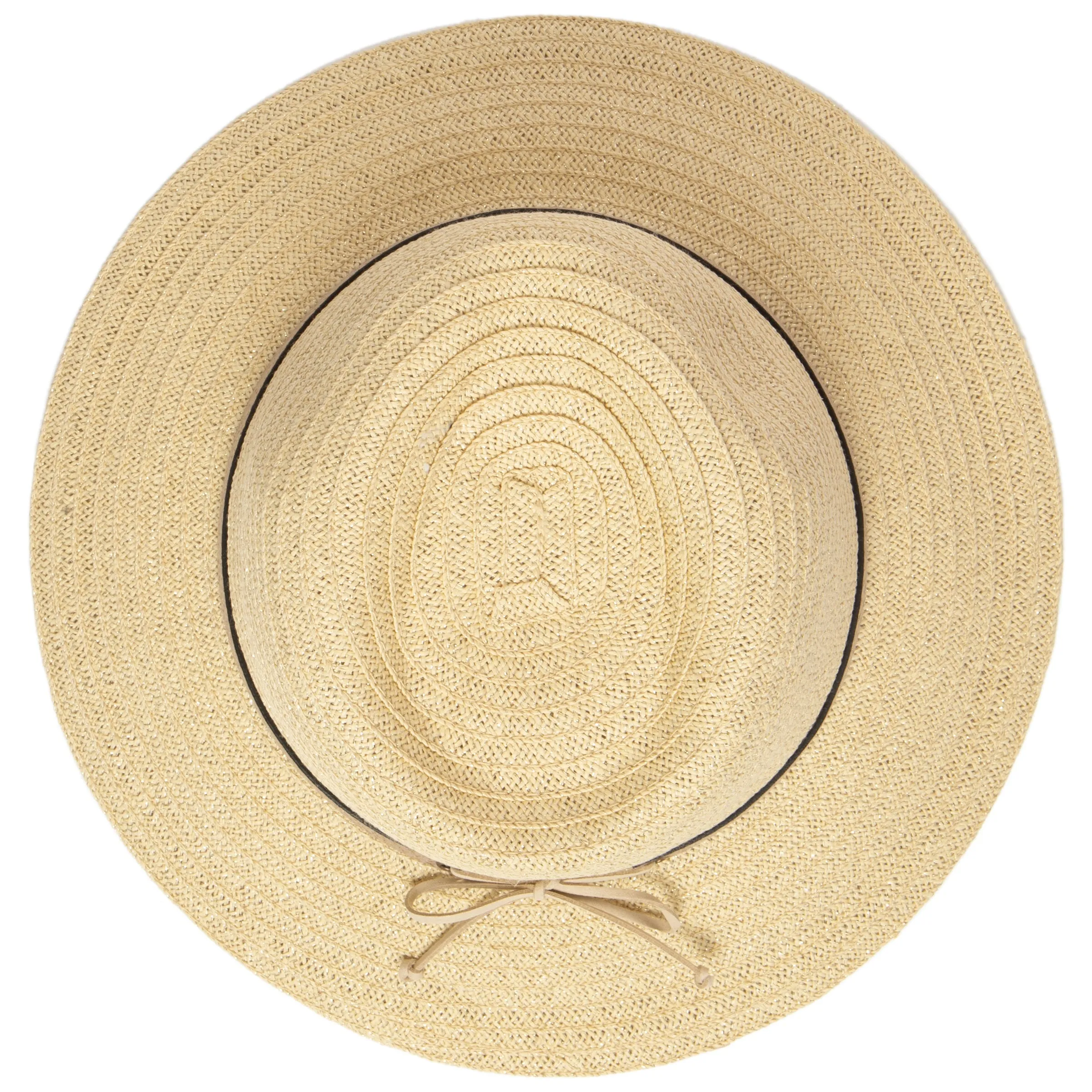 San Diego Hat Company Womens Fedoras Women's Paperbraid Fedora With Debossed Metallic Snake Band
