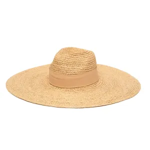 San Diego Hat Company Womens Fedoras Women's Raffa Braid Wide Brim Fedora With Suede Band