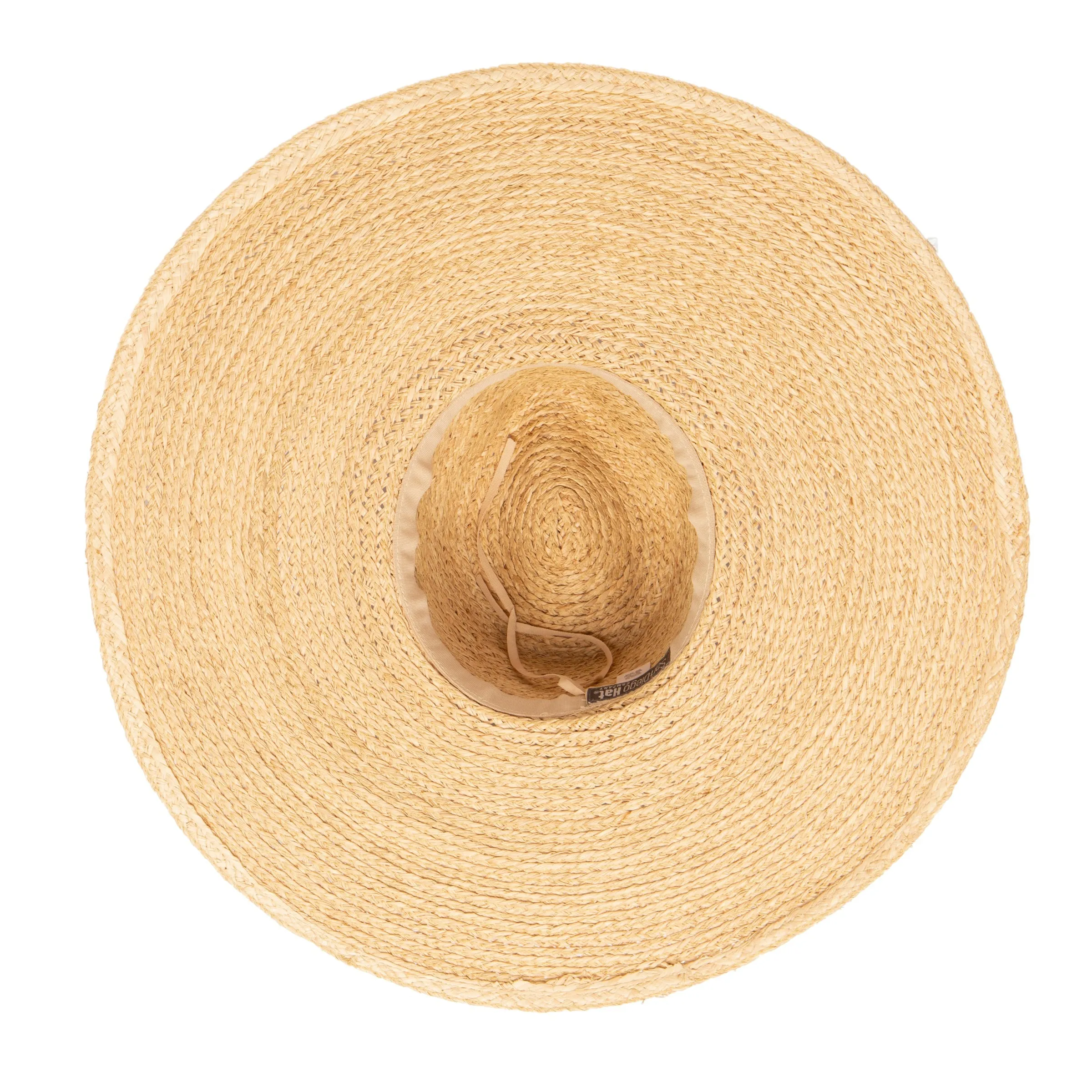 San Diego Hat Company Womens Fedoras Women's Raffa Braid Wide Brim Fedora With Suede Band