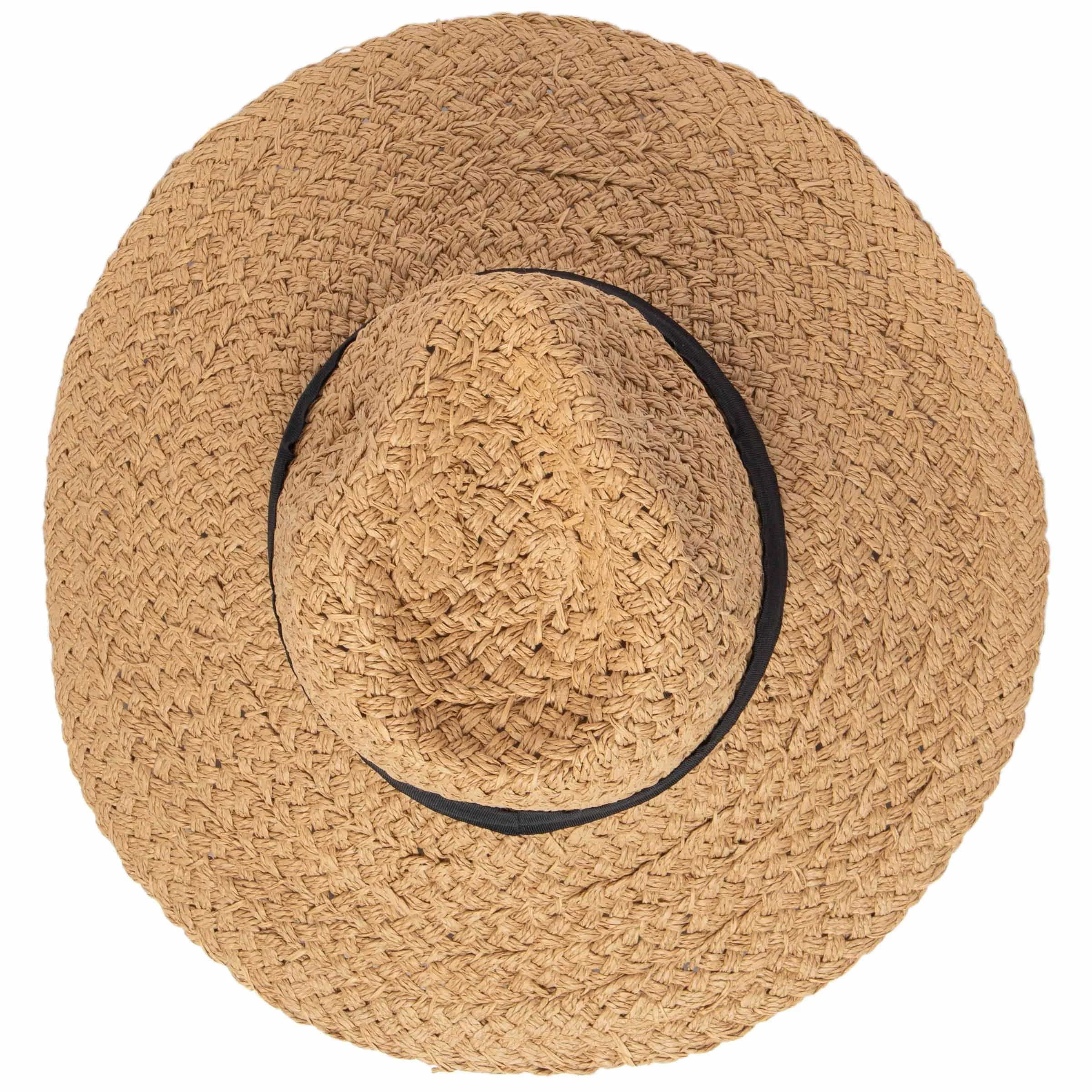 San Diego Hat Company Womens Fedoras Women's Woven Paper Wide Brim Fedora With Grosgrain
