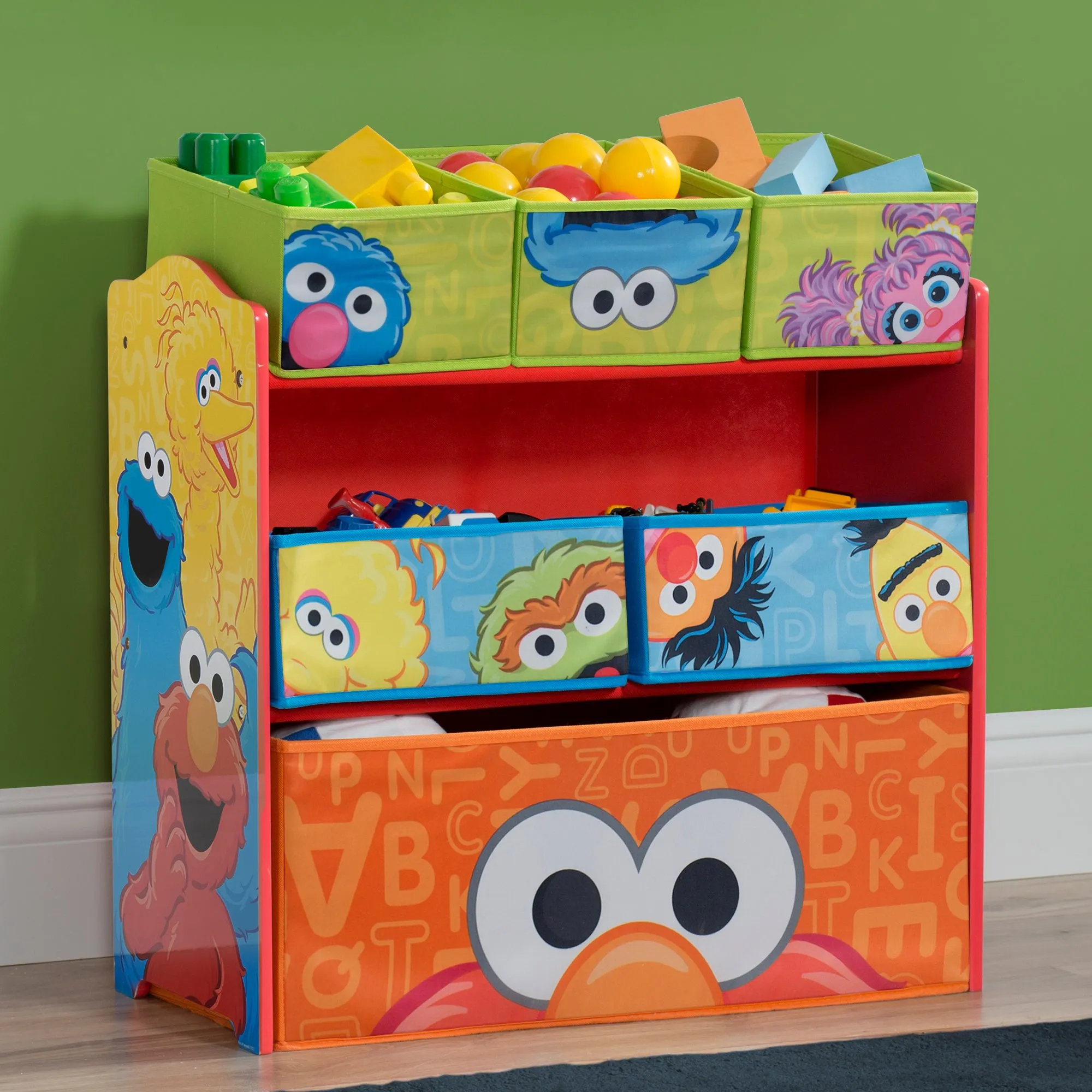 Sesame Street Multi-Bin Toy Organizer Babykids_Delta Children_Toy Storage & Bookshelves