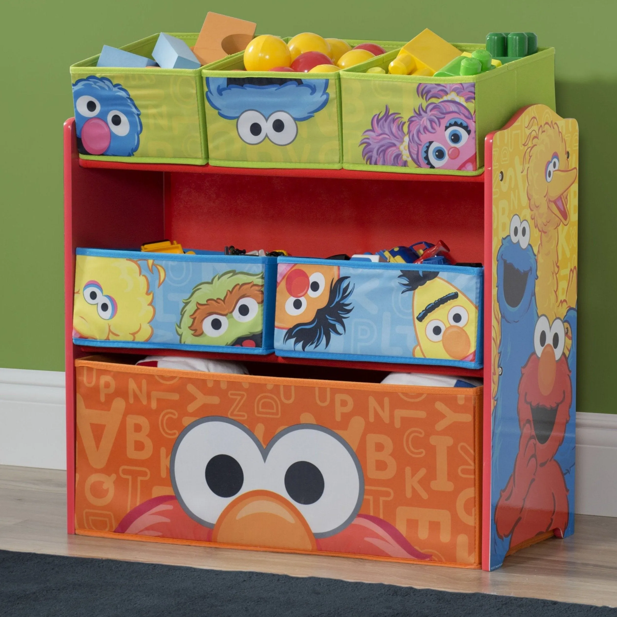 Sesame Street Multi-Bin Toy Organizer Babykids_Delta Children_Toy Storage & Bookshelves