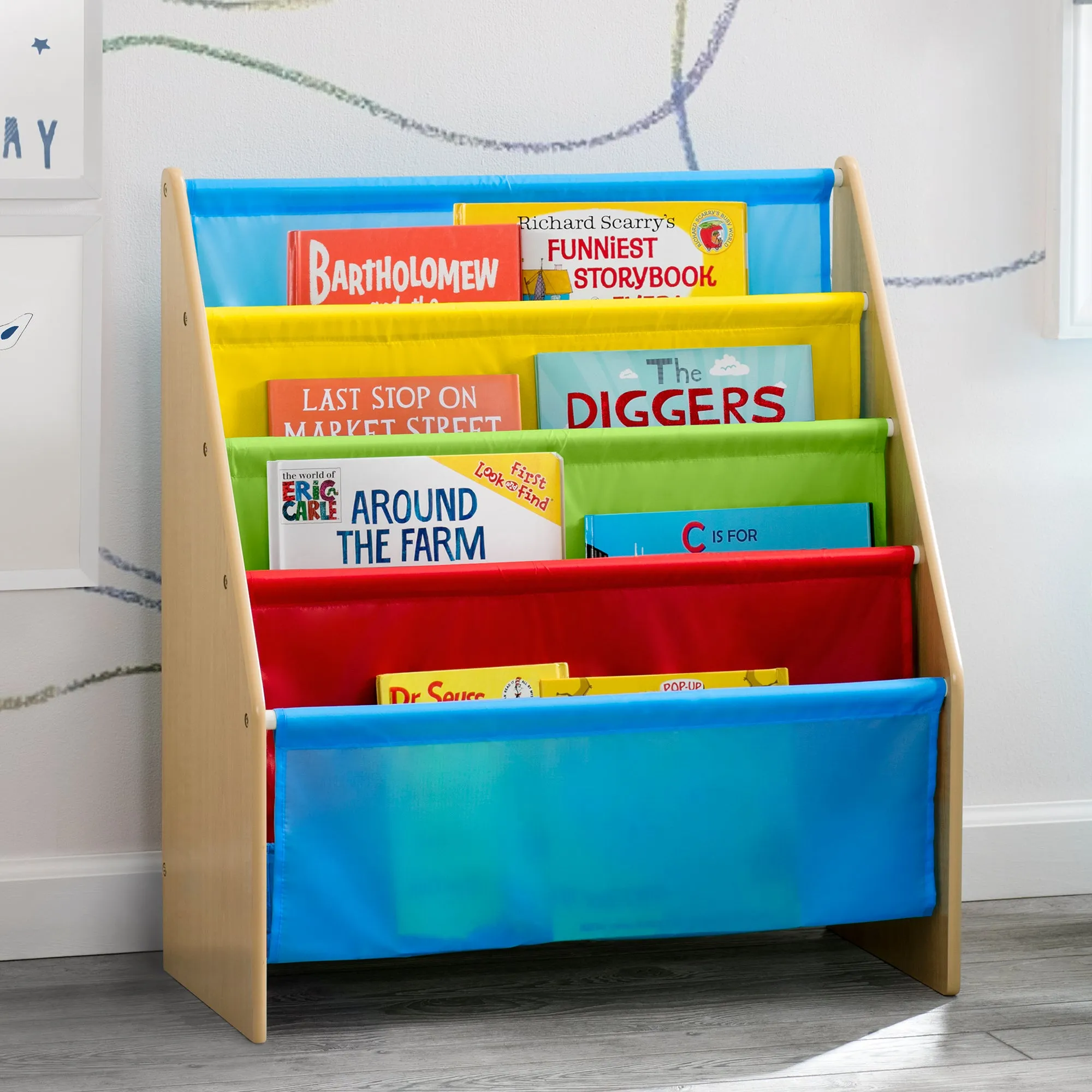 Sling Book Rack Bookshelf for Kids Babykids_Delta Children_Toy Storage & Bookshelves