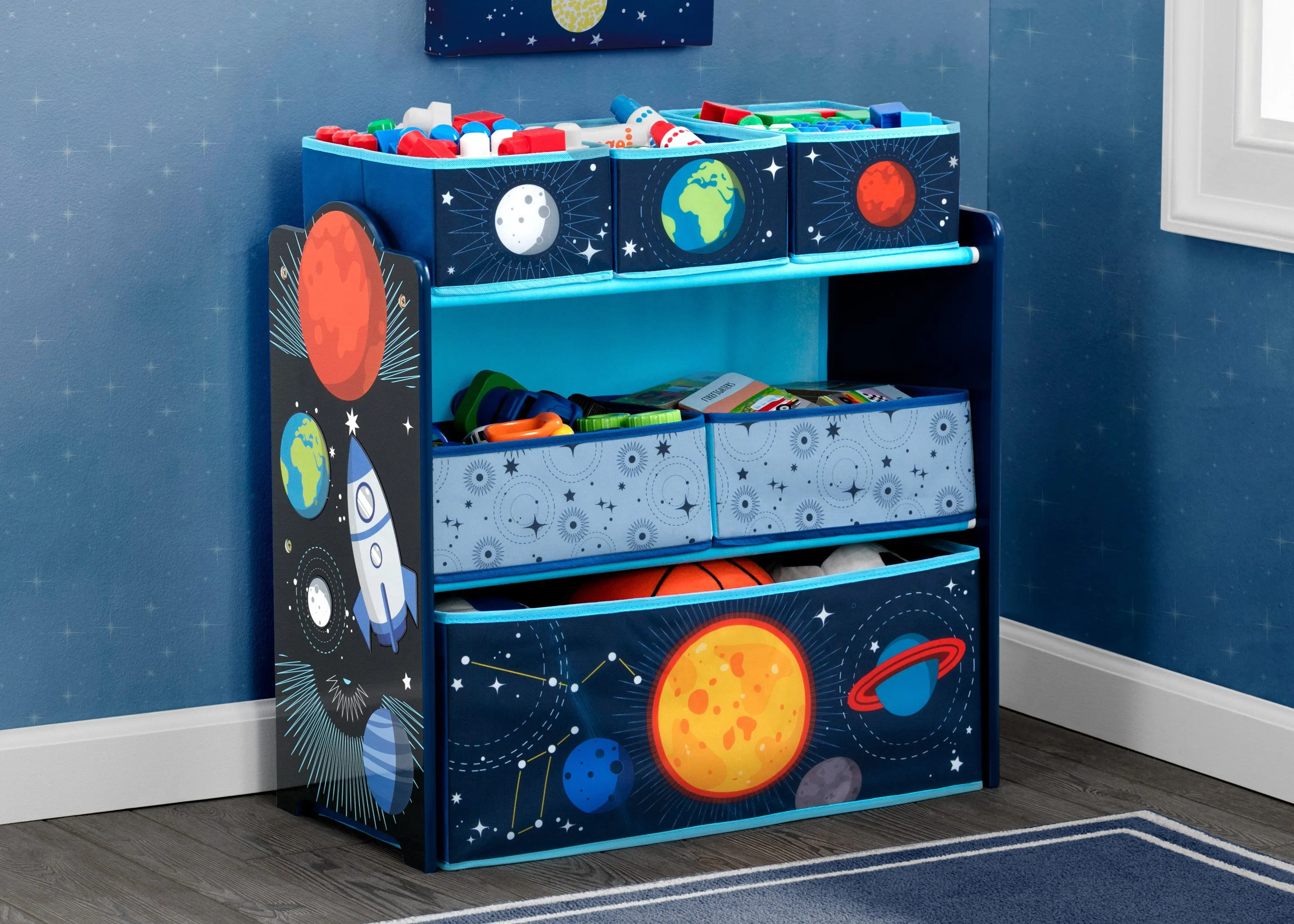 Space Adventures Design and Store Toy Organizer Babykids_Delta Children_Toy Storage & Bookshelves