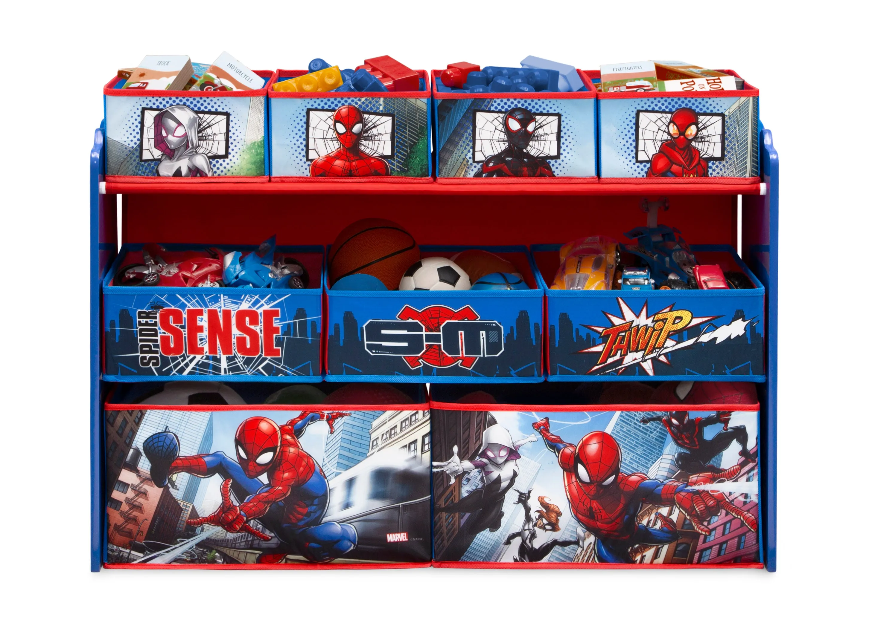 Spider-Man Deluxe 9 Bin Design and Store Toy Organizer Babykids_Delta Children_Toy Storage & Bookshelves