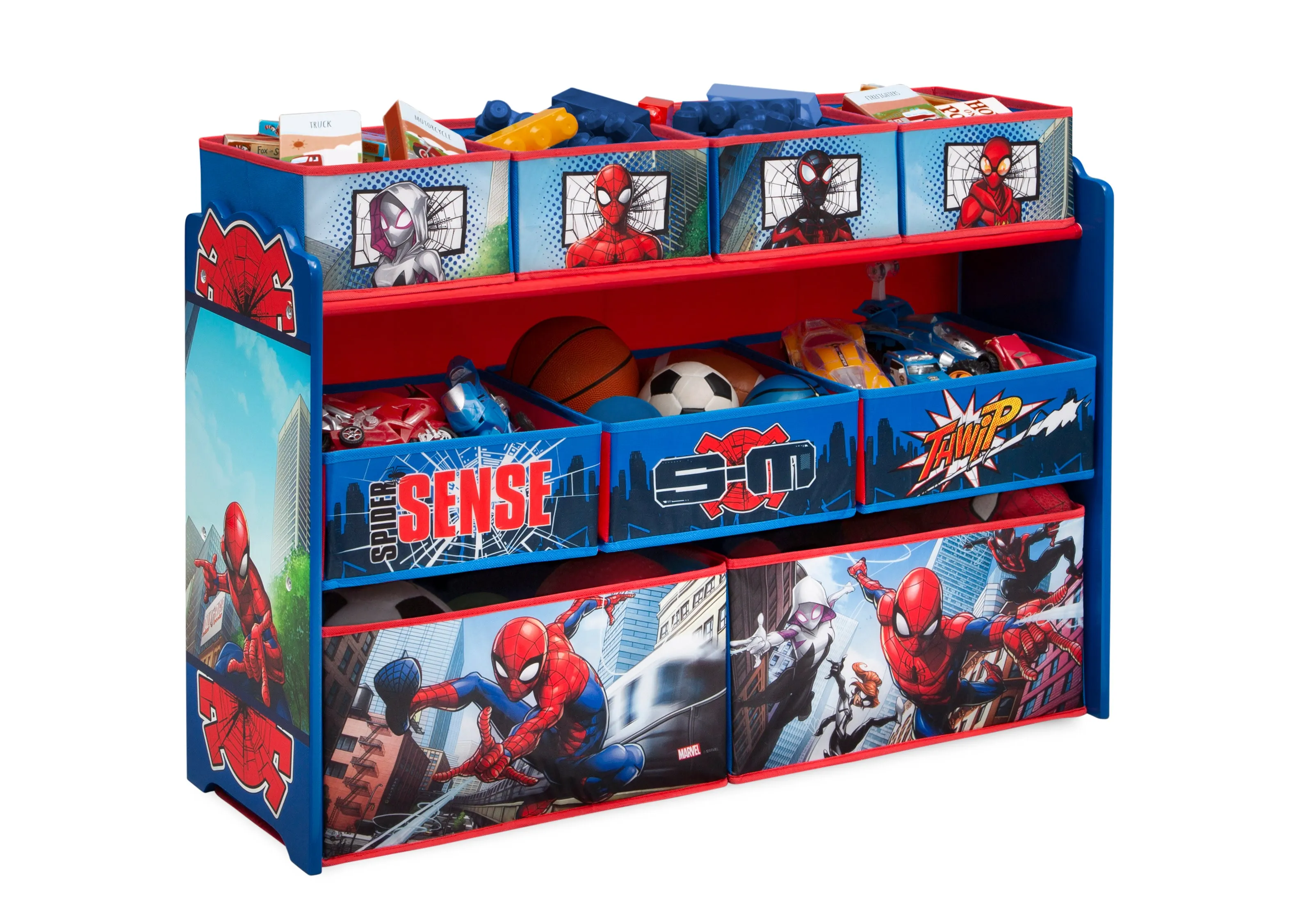 Spider-Man Deluxe 9 Bin Design and Store Toy Organizer Babykids_Delta Children_Toy Storage & Bookshelves
