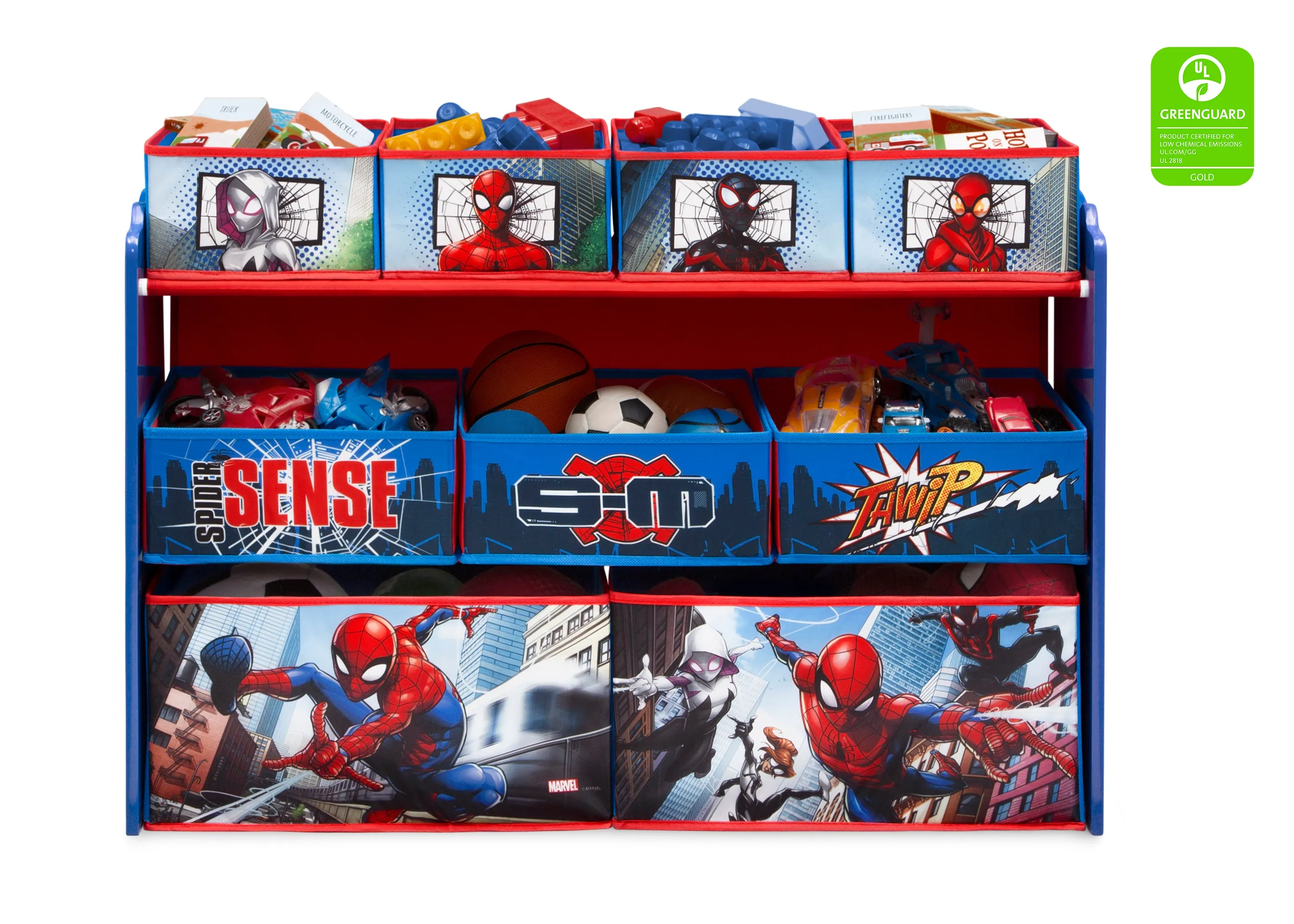 Spider-Man Deluxe 9 Bin Design and Store Toy Organizer Babykids_Delta Children_Toy Storage & Bookshelves