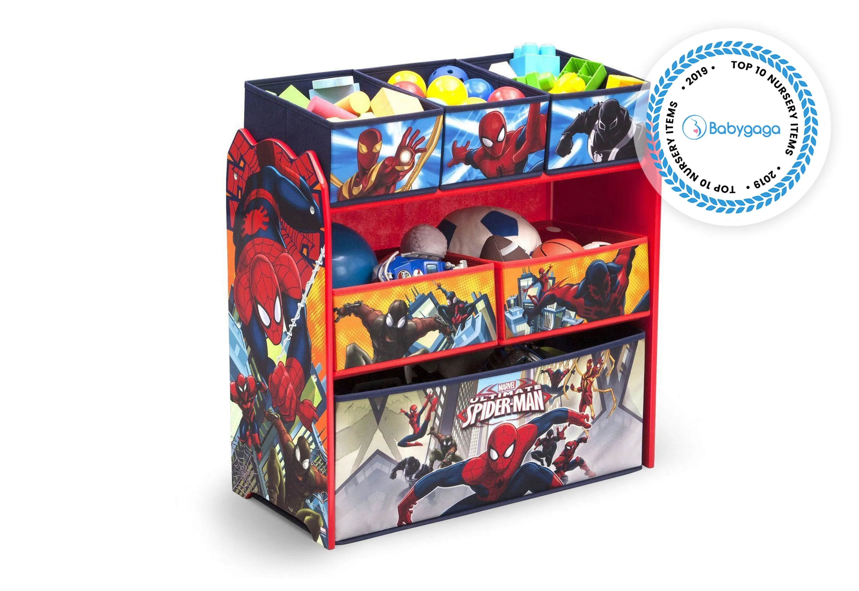 Spider-Man Multi-Bin Toy Organizer Babykids_Delta Children_Toy Storage & Bookshelves