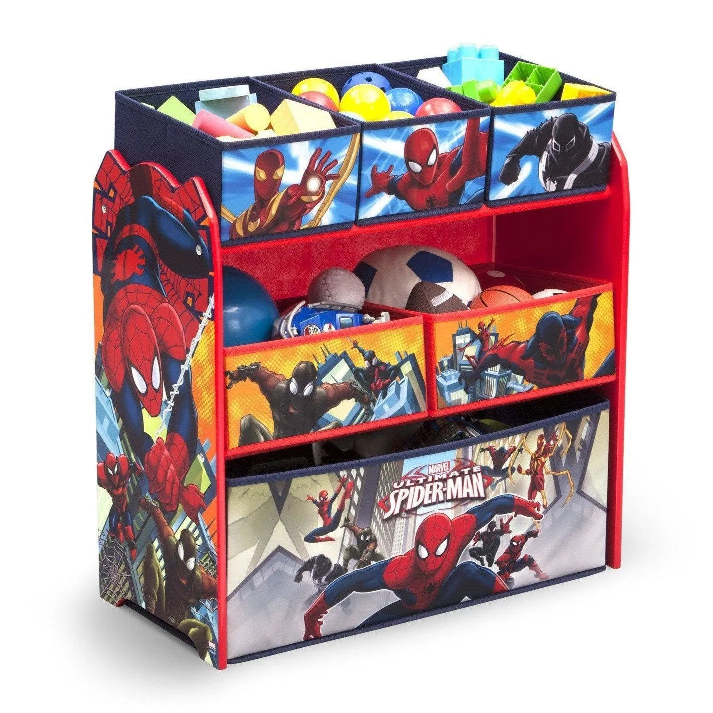 Spider-Man Multi-Bin Toy Organizer Babykids_Delta Children_Toy Storage & Bookshelves