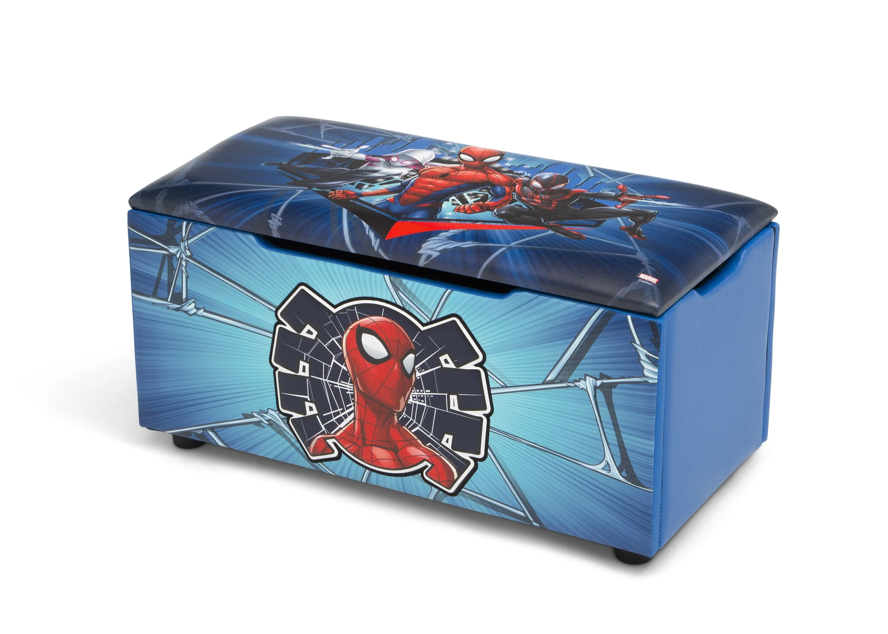 Spider-Man Upholstered Storage Bench for Kids Babykids_Delta Children_Toy Storage & Bookshelves