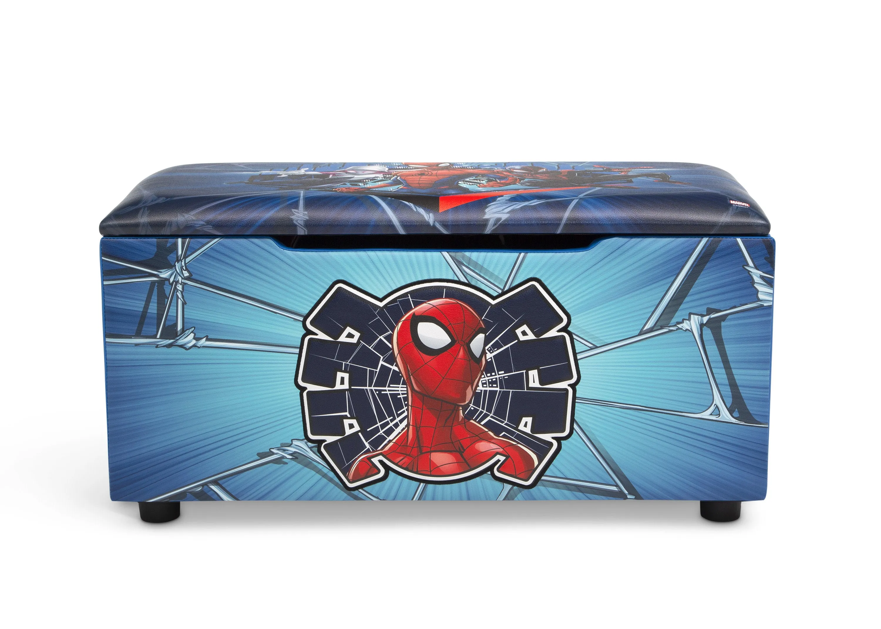 Spider-Man Upholstered Storage Bench for Kids Babykids_Delta Children_Toy Storage & Bookshelves