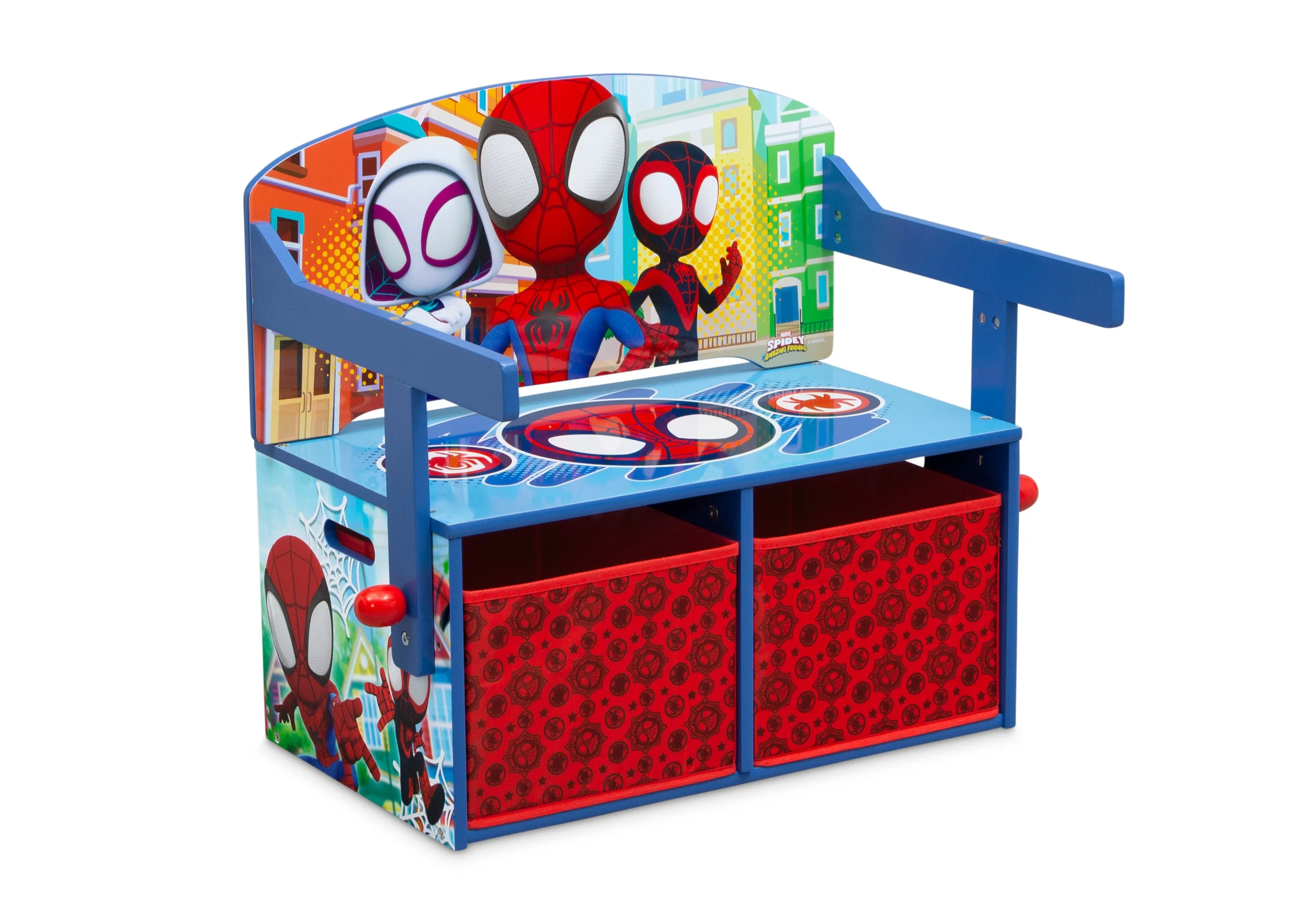 Spidey and His Amazing Friends Activity Bench Babykids_Delta Children_Toy Storage & Bookshelves