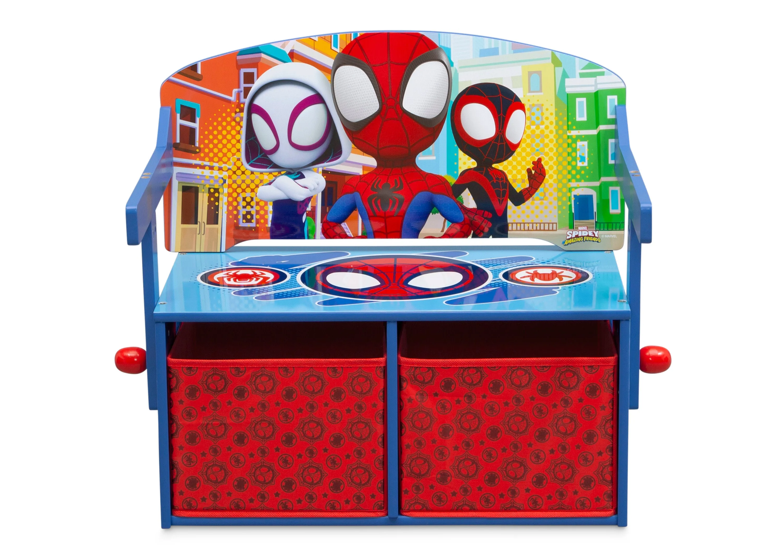 Spidey and His Amazing Friends Activity Bench Babykids_Delta Children_Toy Storage & Bookshelves