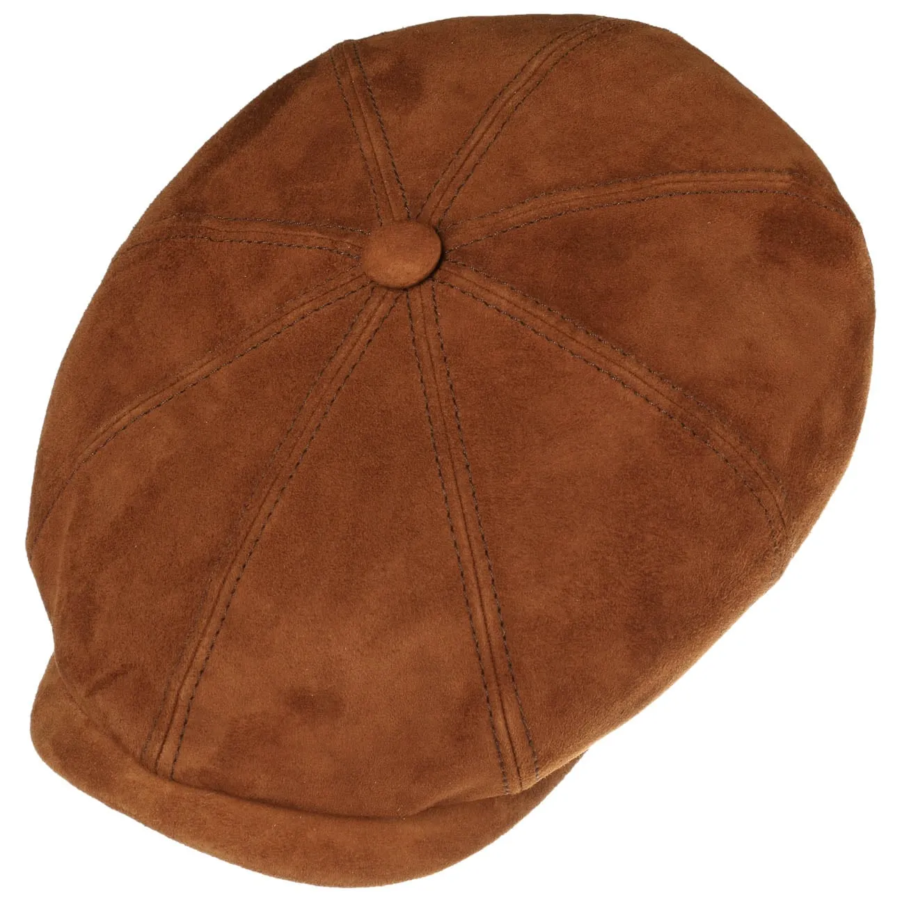 Stetson Accessories Hatteras Goat Suede Newsboy Cap by Stetson