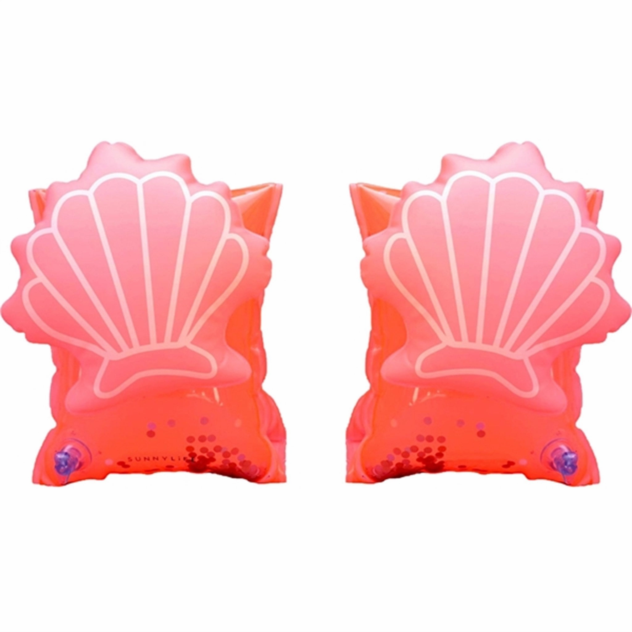 SunnyLife Buddy Float Bands Shell Neon Coral