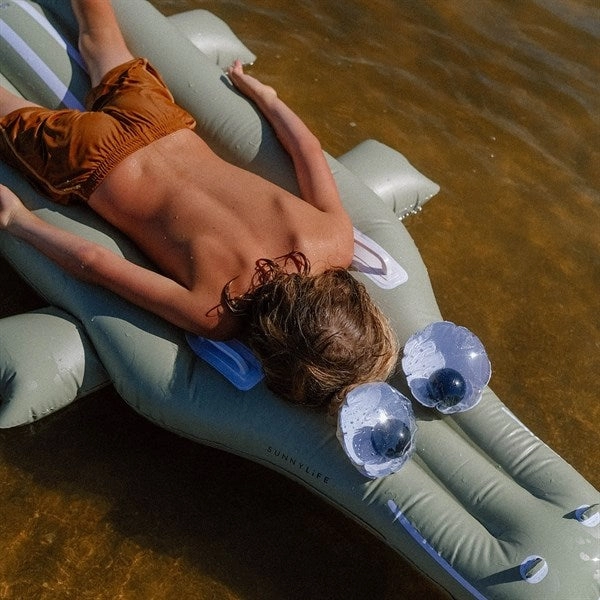 SunnyLife Lie-On Float Cookie the Croc Khaki