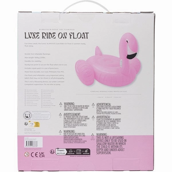 SunnyLife Luxe Ride-On Rosie the Flamingo Bublegum Pink