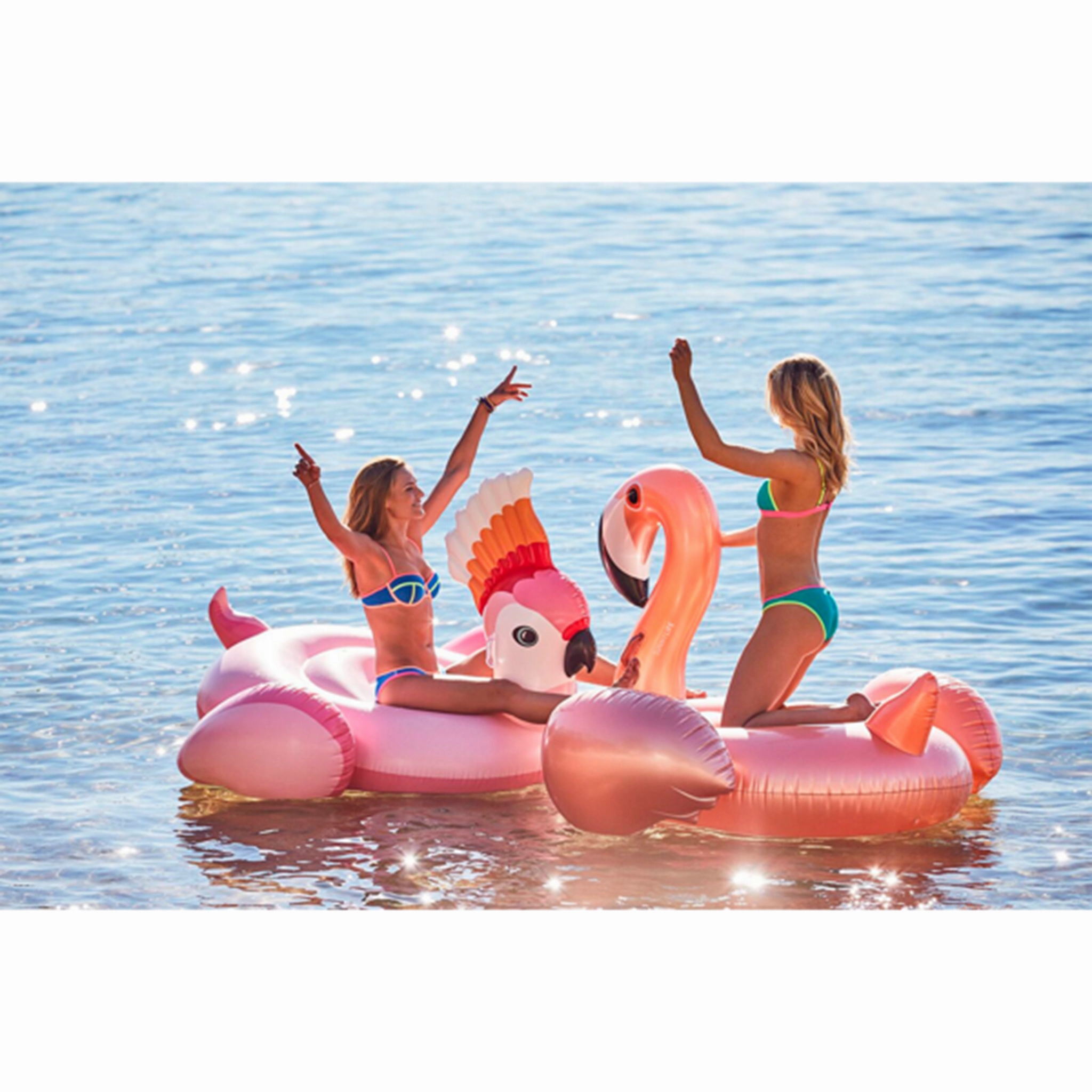 SunnyLife Ride-On Float Rose Gold Flamingo