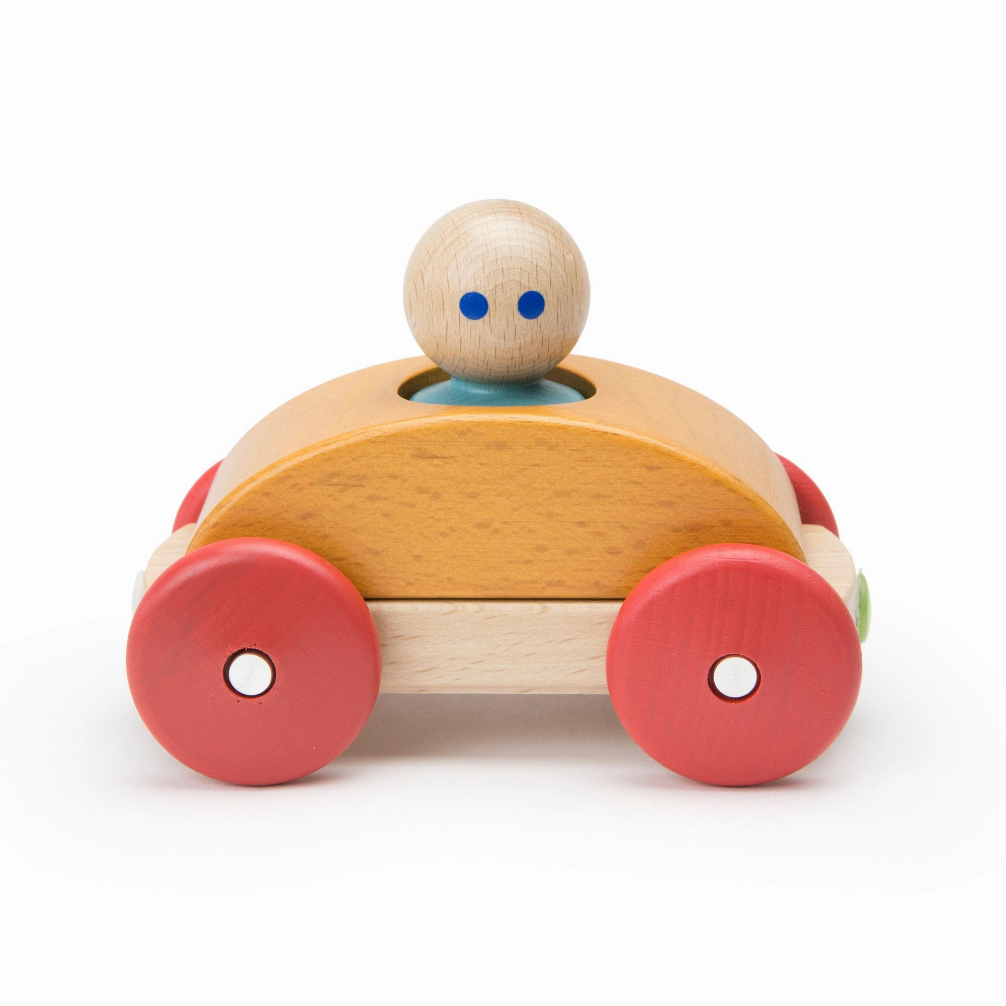 Tegu Magnetic Racers Orange Racers Wooden Blocks