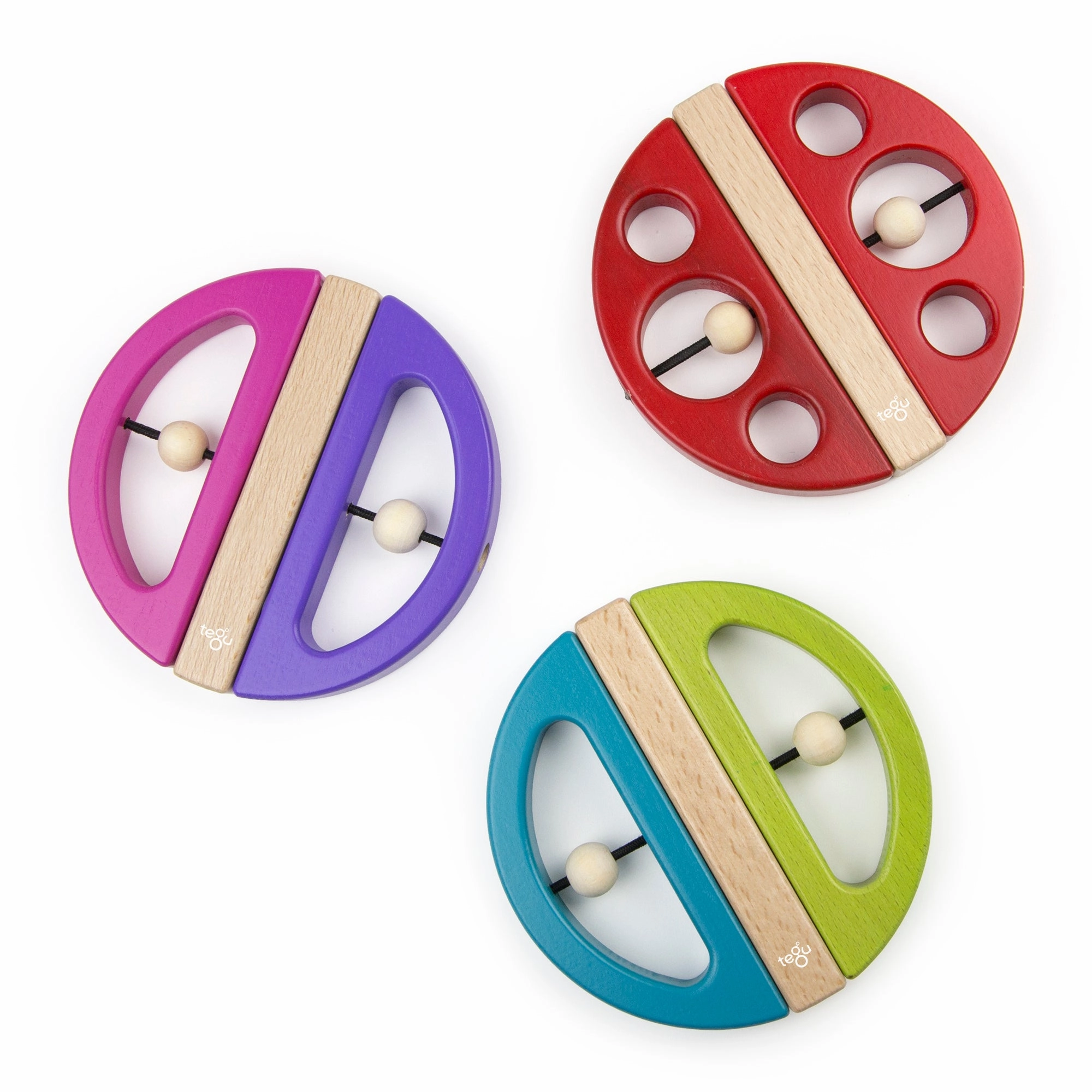 Tegu Swivel Bugs Green & Teal Magnetic Wooden Blocks