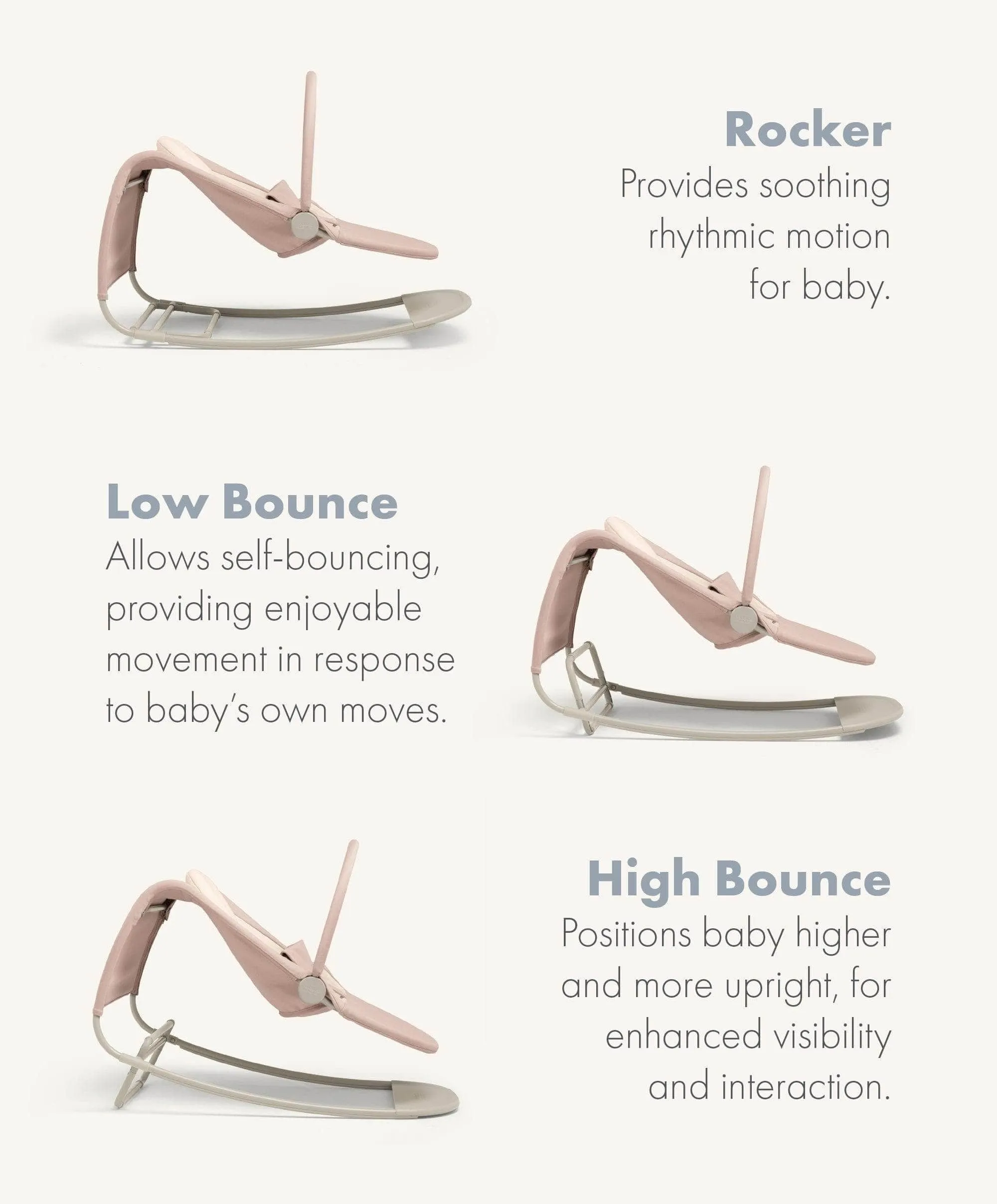 Tempo 3-in-1 Rocker/Bouncer - Blush