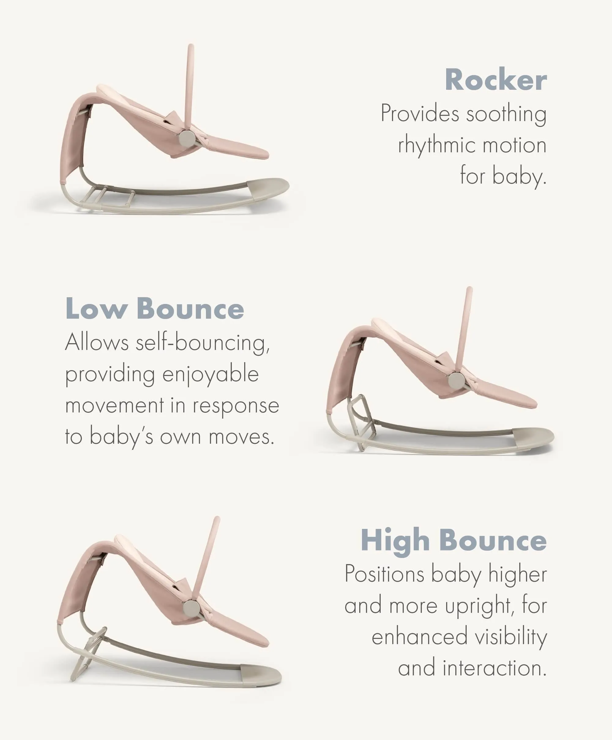 Tempo 3-in-1 Rocker/Bouncer - Blush