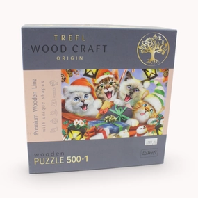 Trefl Festive Cats Wooden Puzzle - 500 1 Pcs