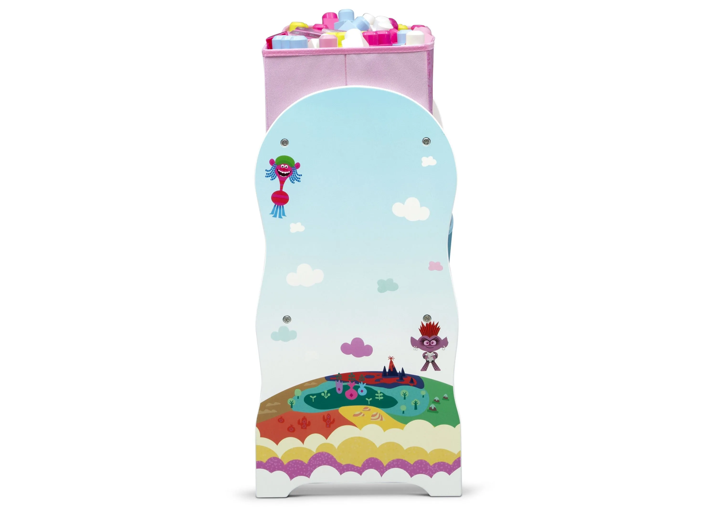 Trolls World Tour Design and Store 6 Bin Toy Organizer Babykids_Delta Children_Toy Storage & Bookshelves