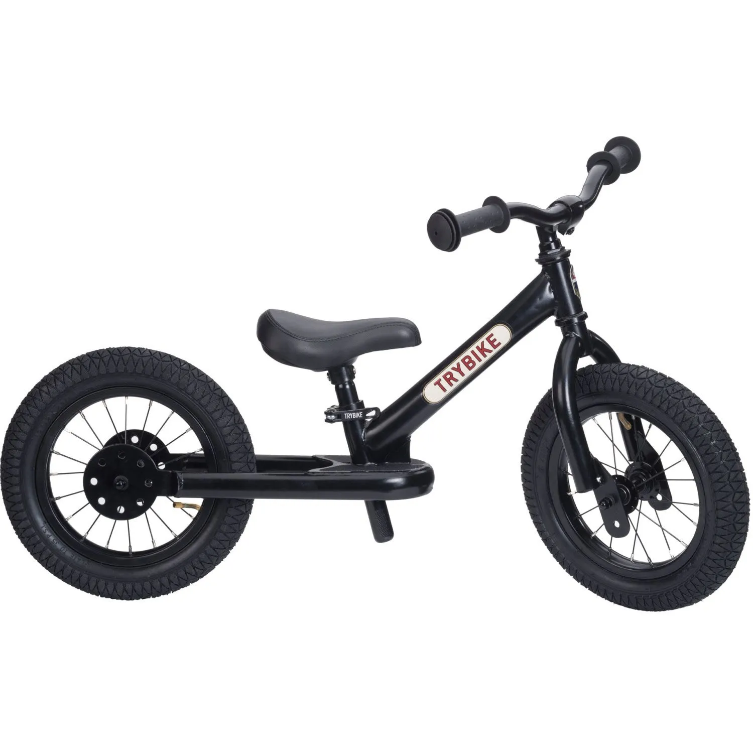 Trybike in steel, 2 wheels, Black