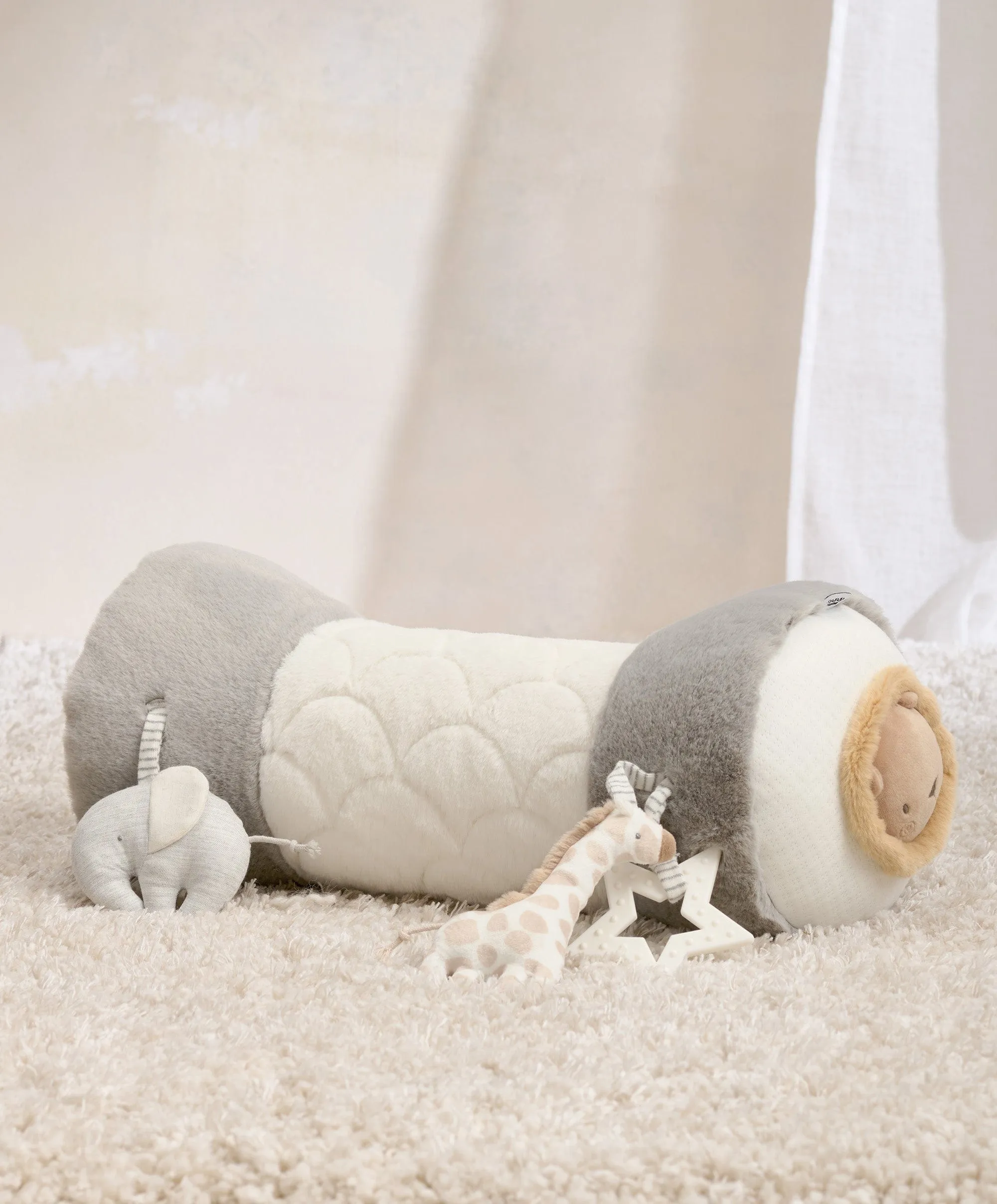 Tummy Time Roll - Welcome to the World Elephant/Grey